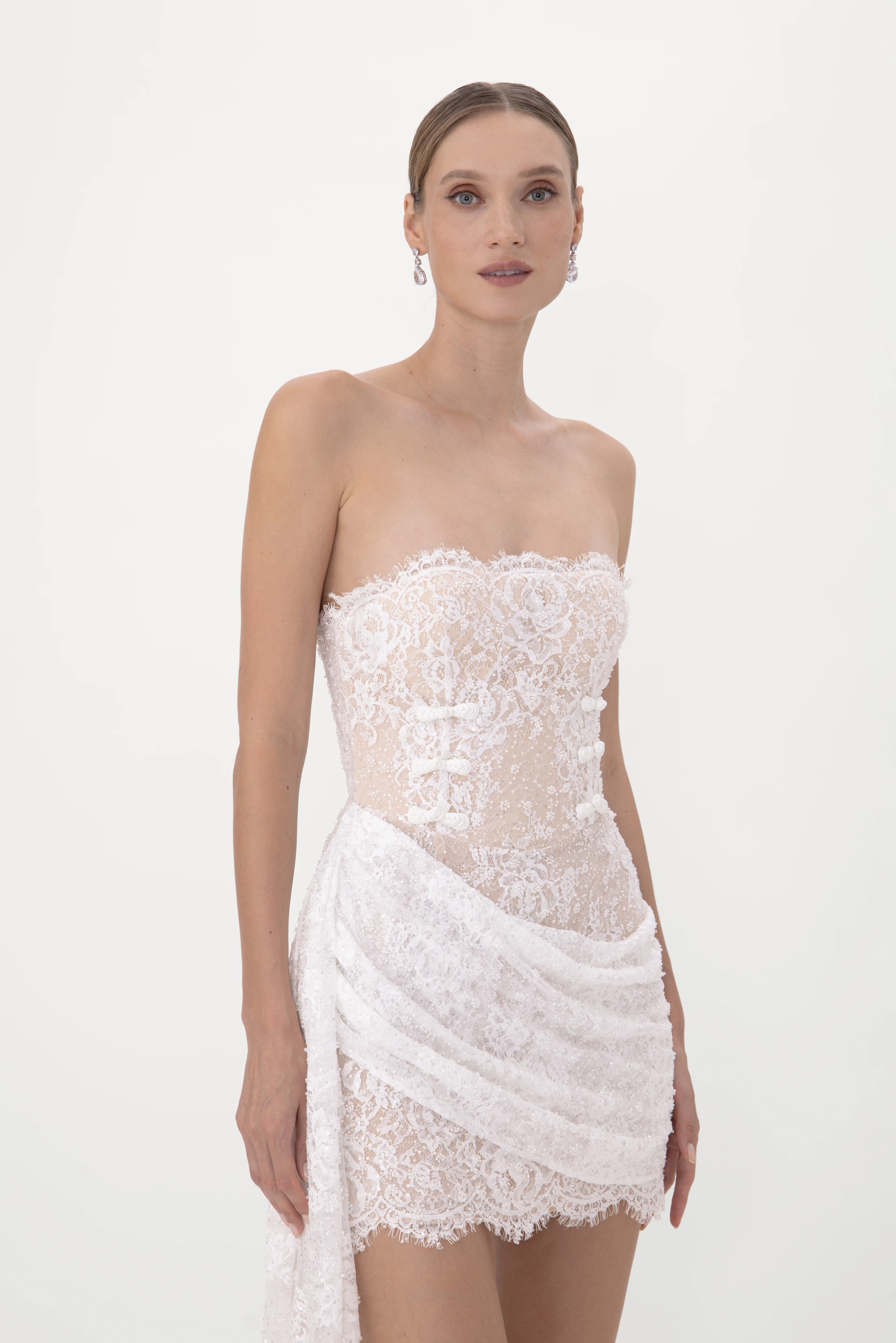 Amelita Lace Mini Dress - Image 3