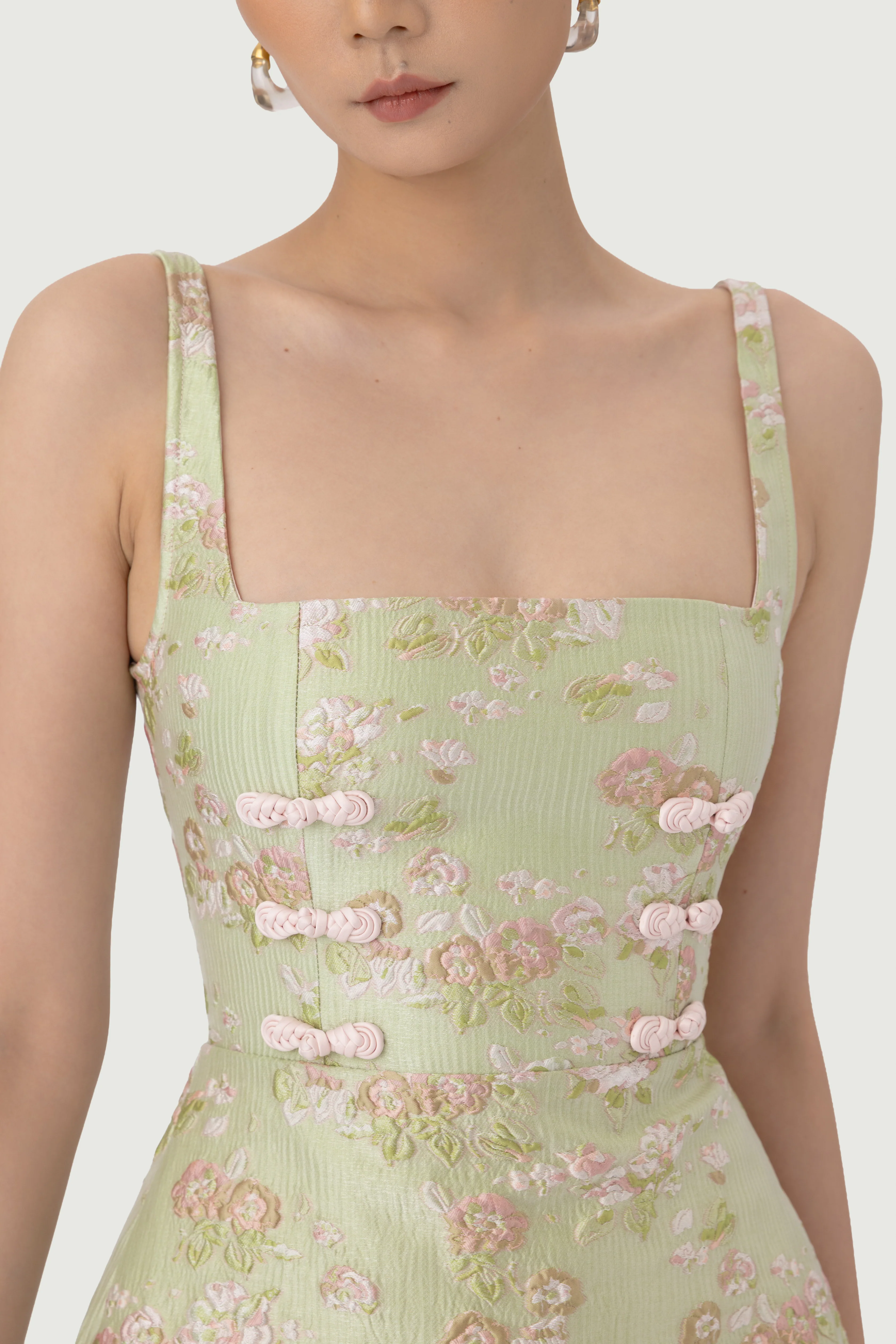 Antonia Brocade Mini Dress - Image 3