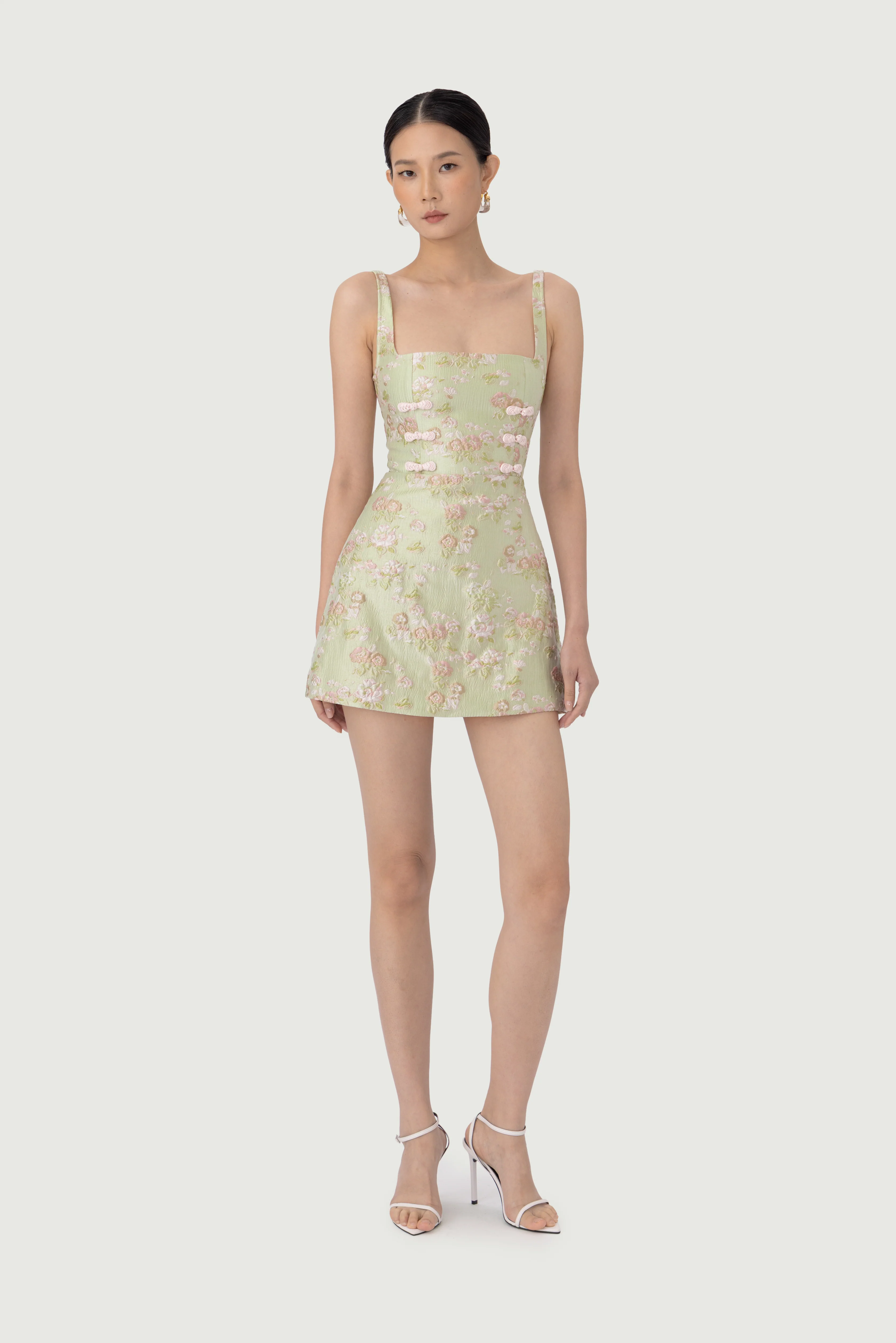 Antonia Brocade Mini Dress - Image 4