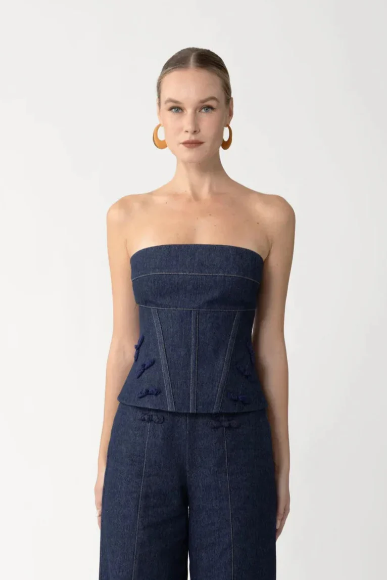 Brooklyn Denim Corset Top - Image 3