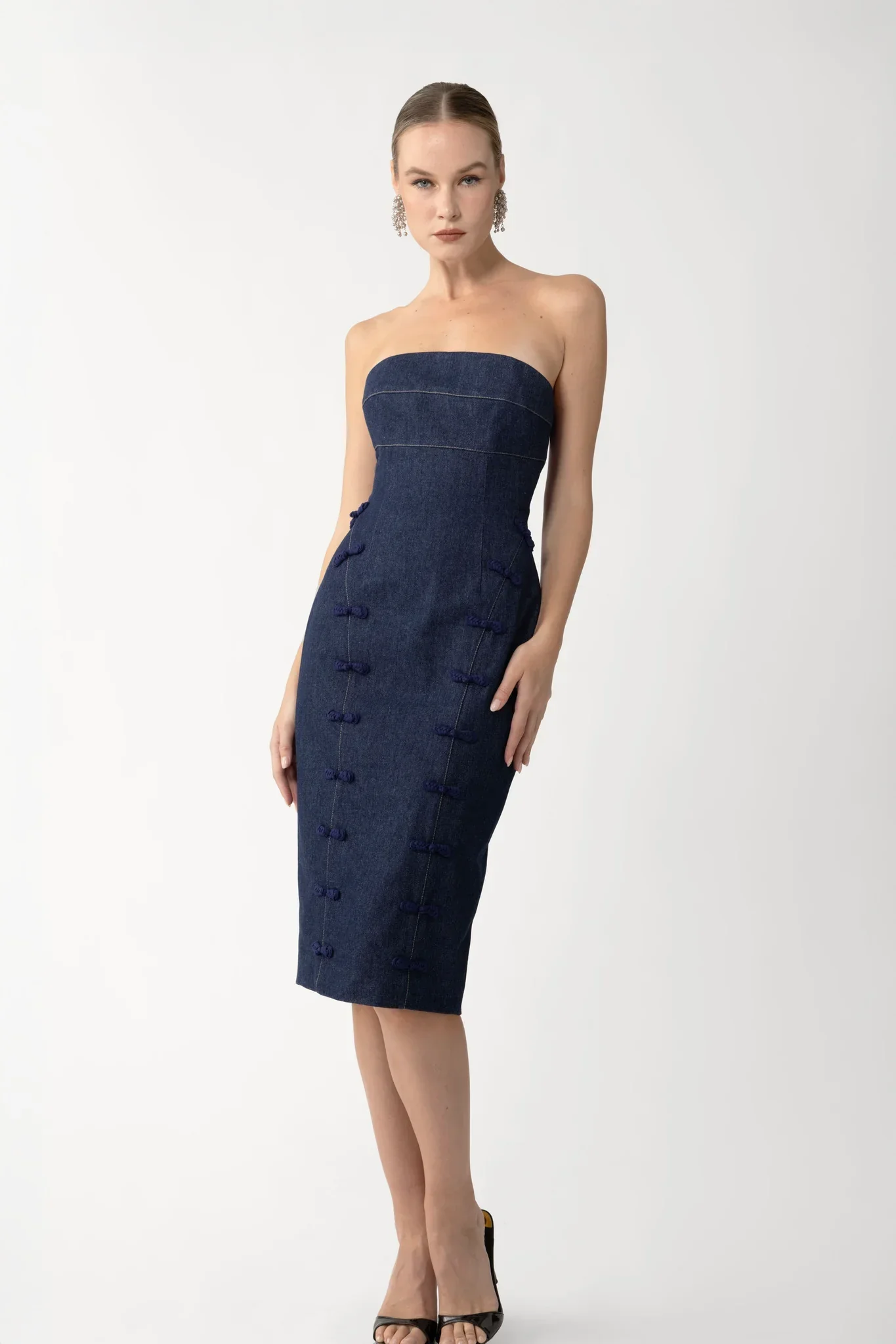 Brooklyn Denim Midi Dress - Image 3