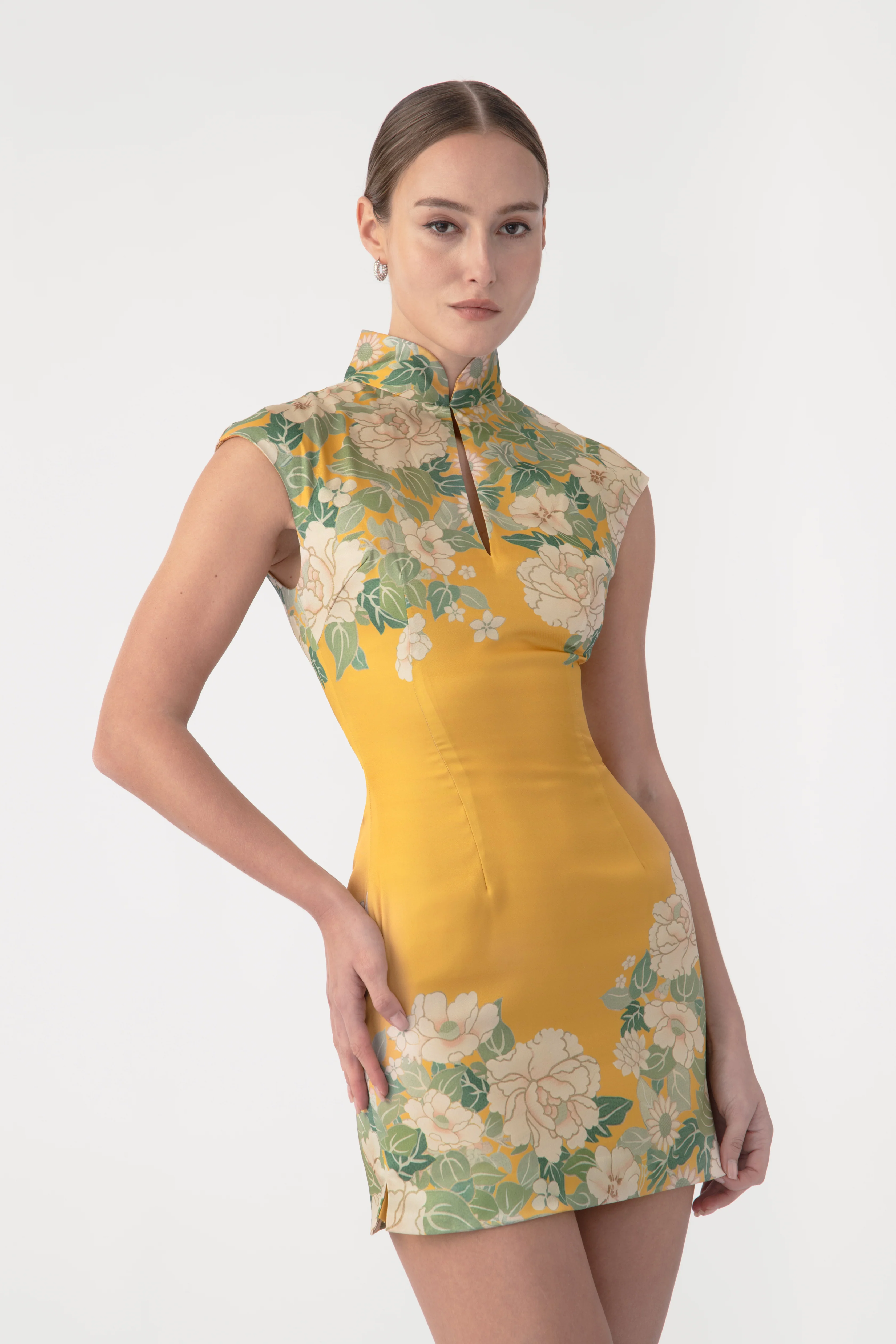 Cass Satin Mini Dress - Image 3