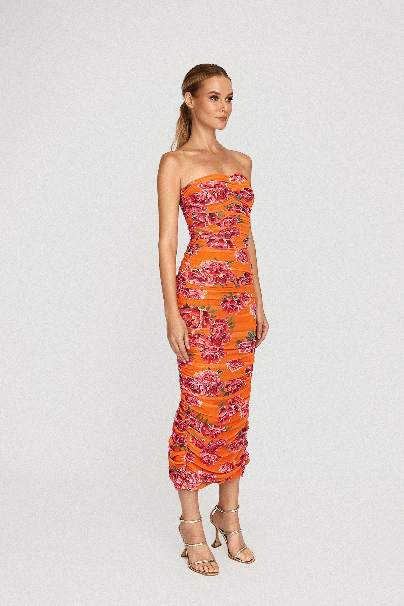 Farrah Ruched Midi Dress - Image 3