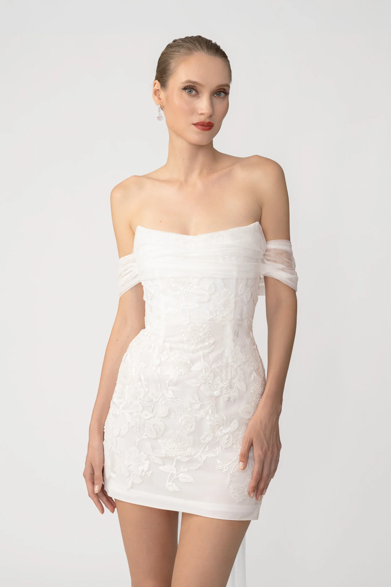 Freya Embroidered Mini Dress - Image 2