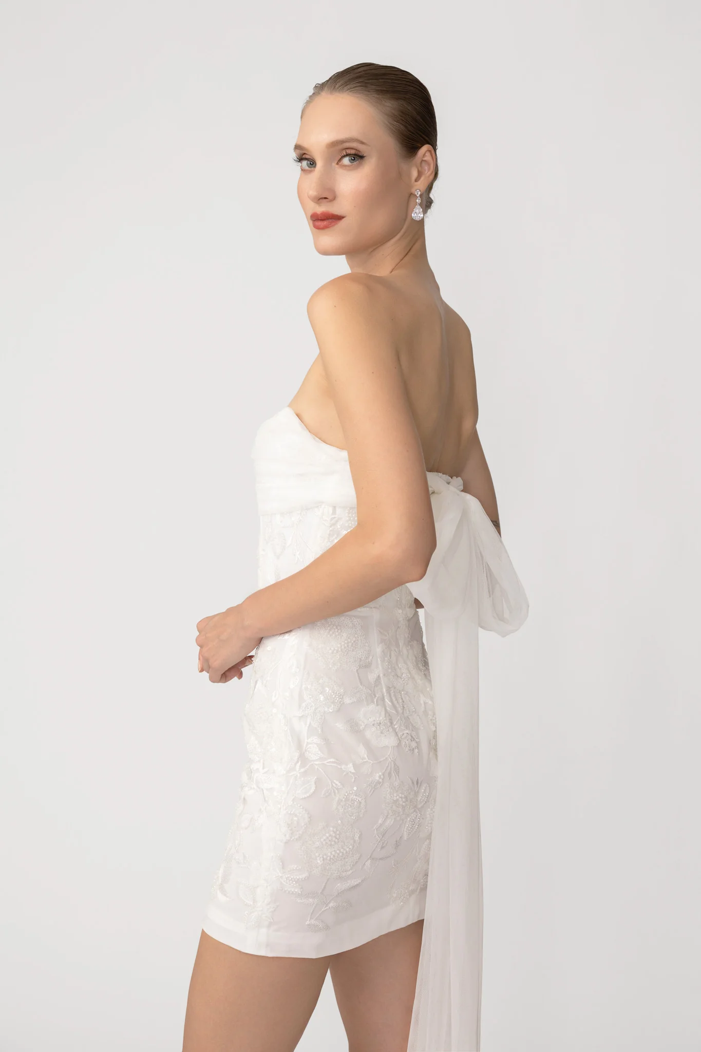 Freya Embroidered Mini Dress - Image 3