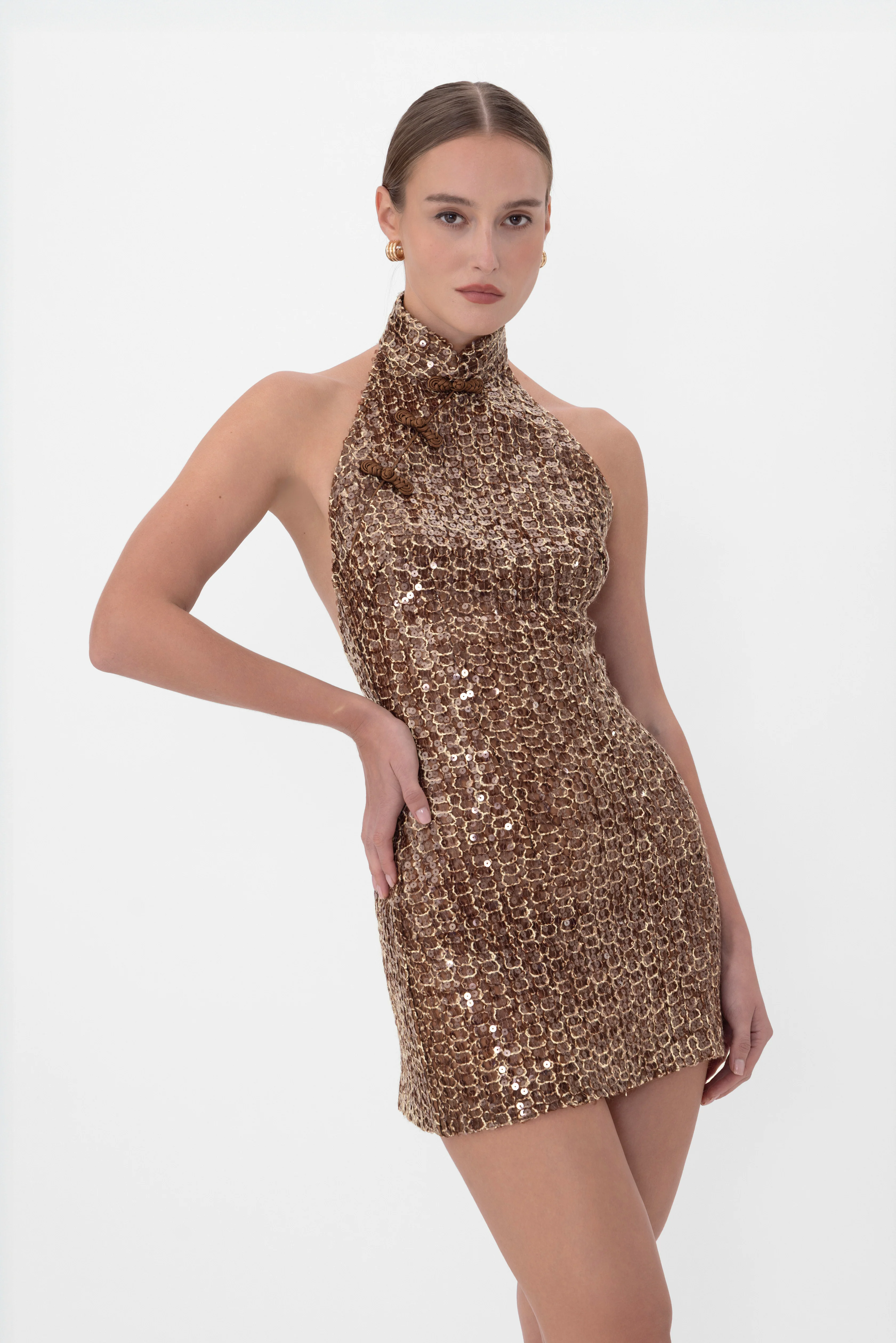 Jacqui Sequin Mini Dress - Image 3