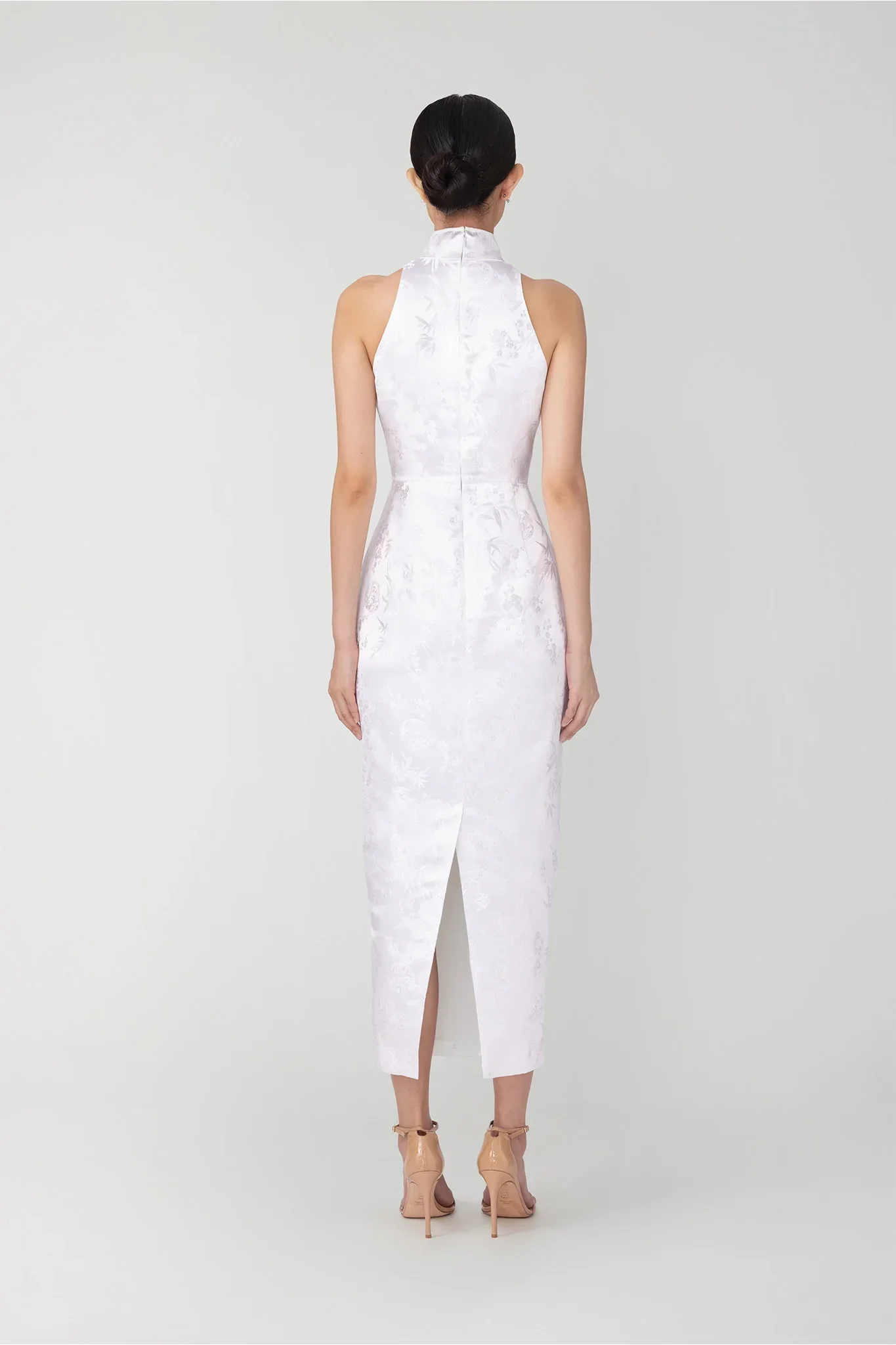 Jill Chinese Jacquard Pencil Dress - Image 3