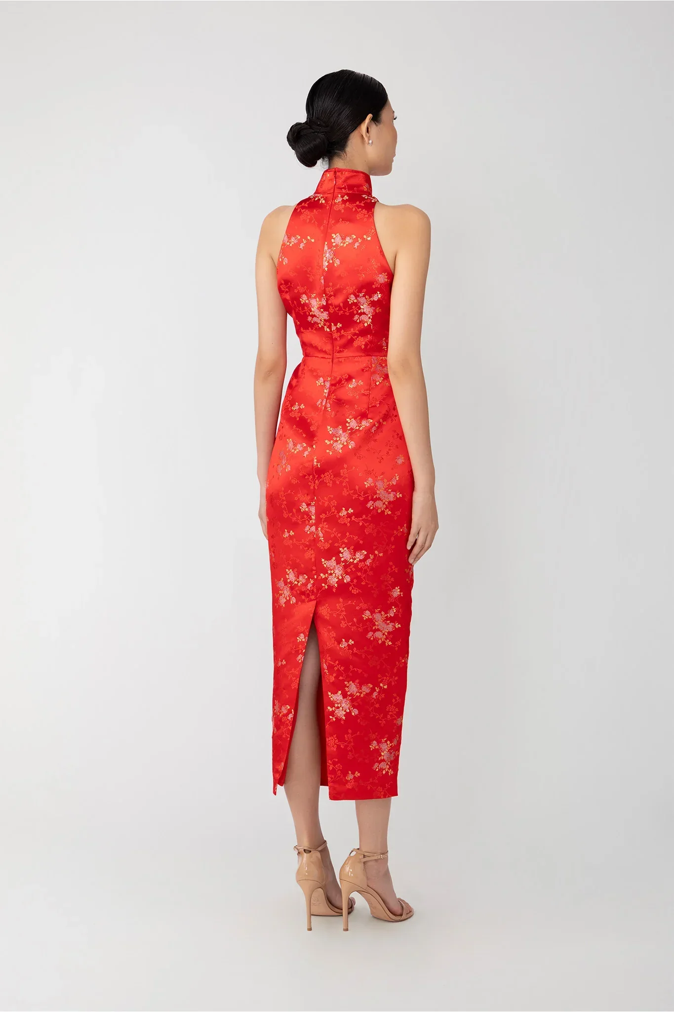 Jill Chinese Jacquard Pencil Dress - Image 4