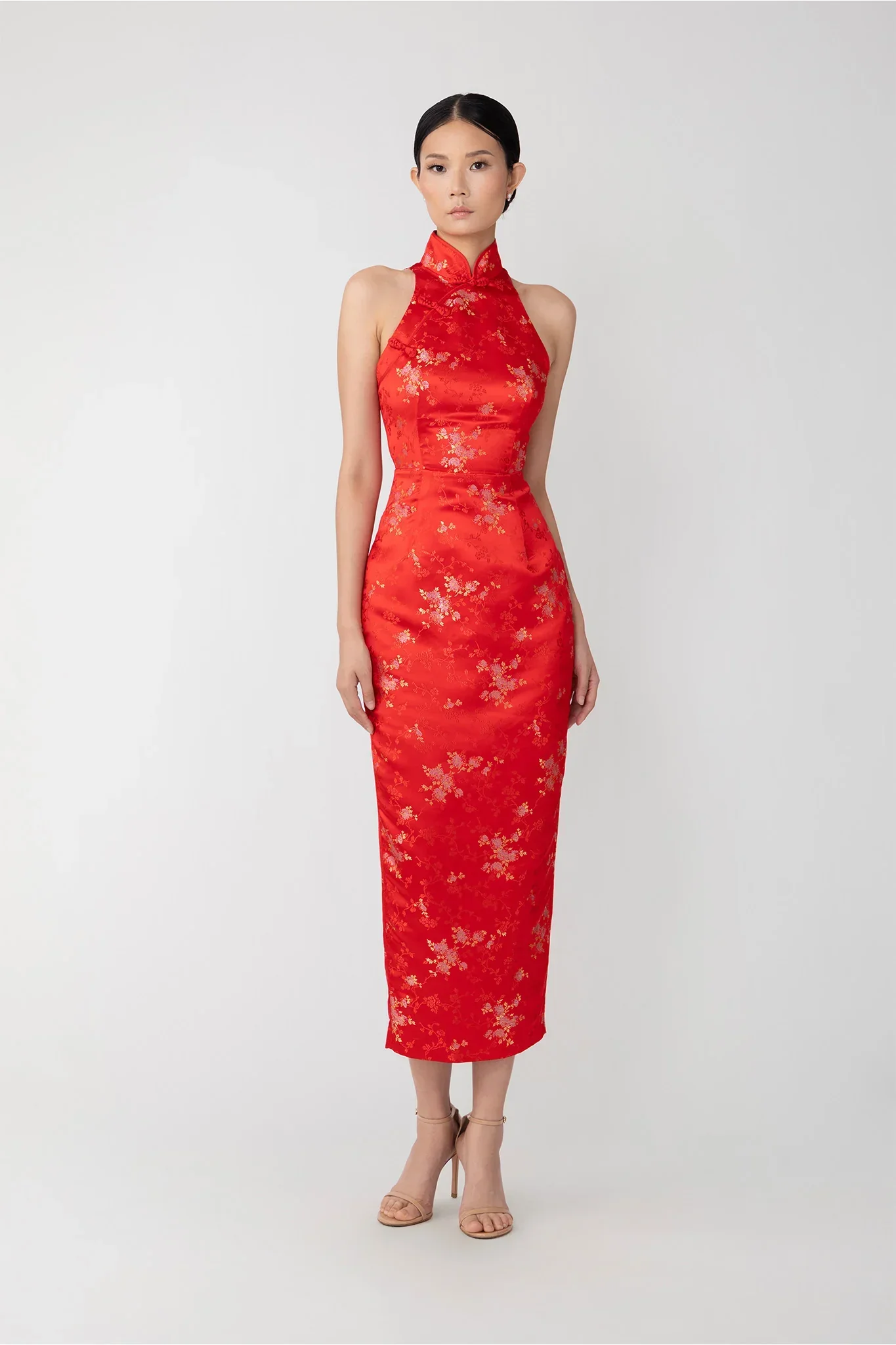 Jill Chinese Jacquard Pencil Dress - Image 5