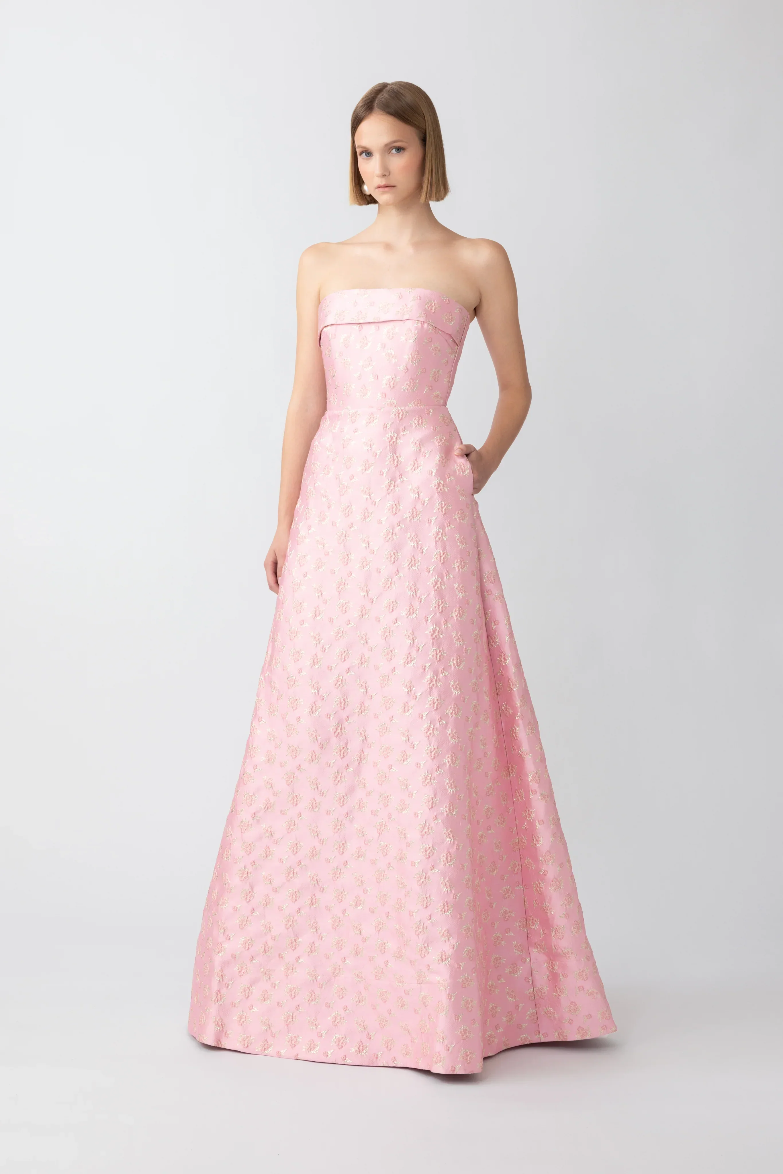 Jordana Jacquard Gown - Image 2