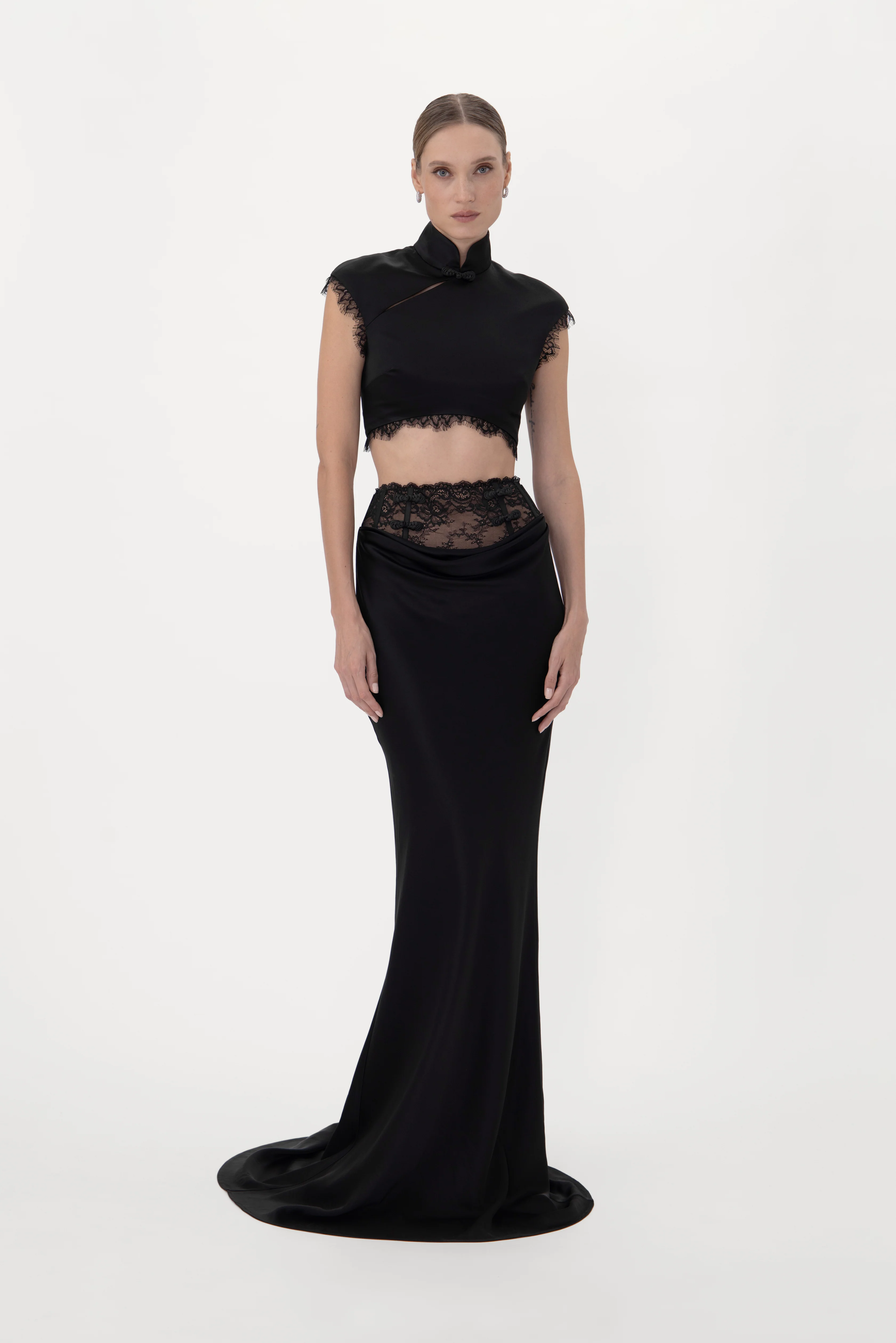 Lila Satin Skirt - Image 3