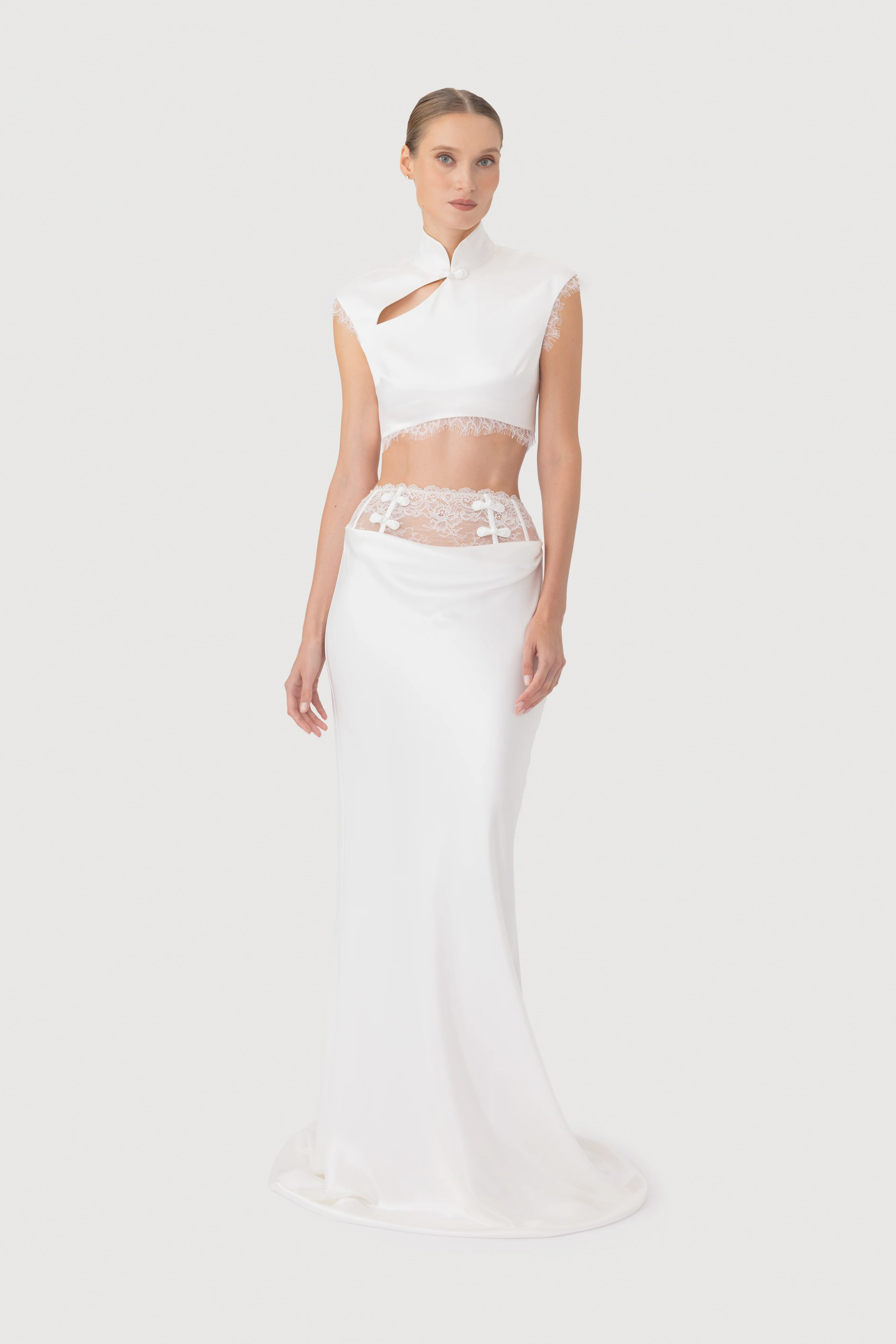 Lila Satin Skirt