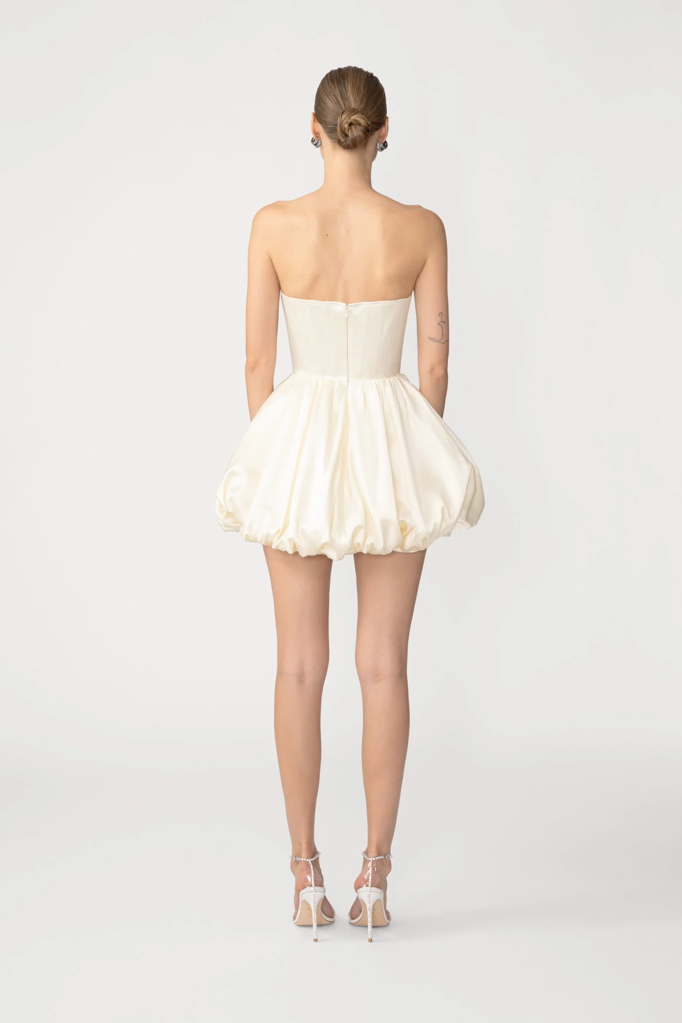 Lydia Satin Mini Dress - Image 4