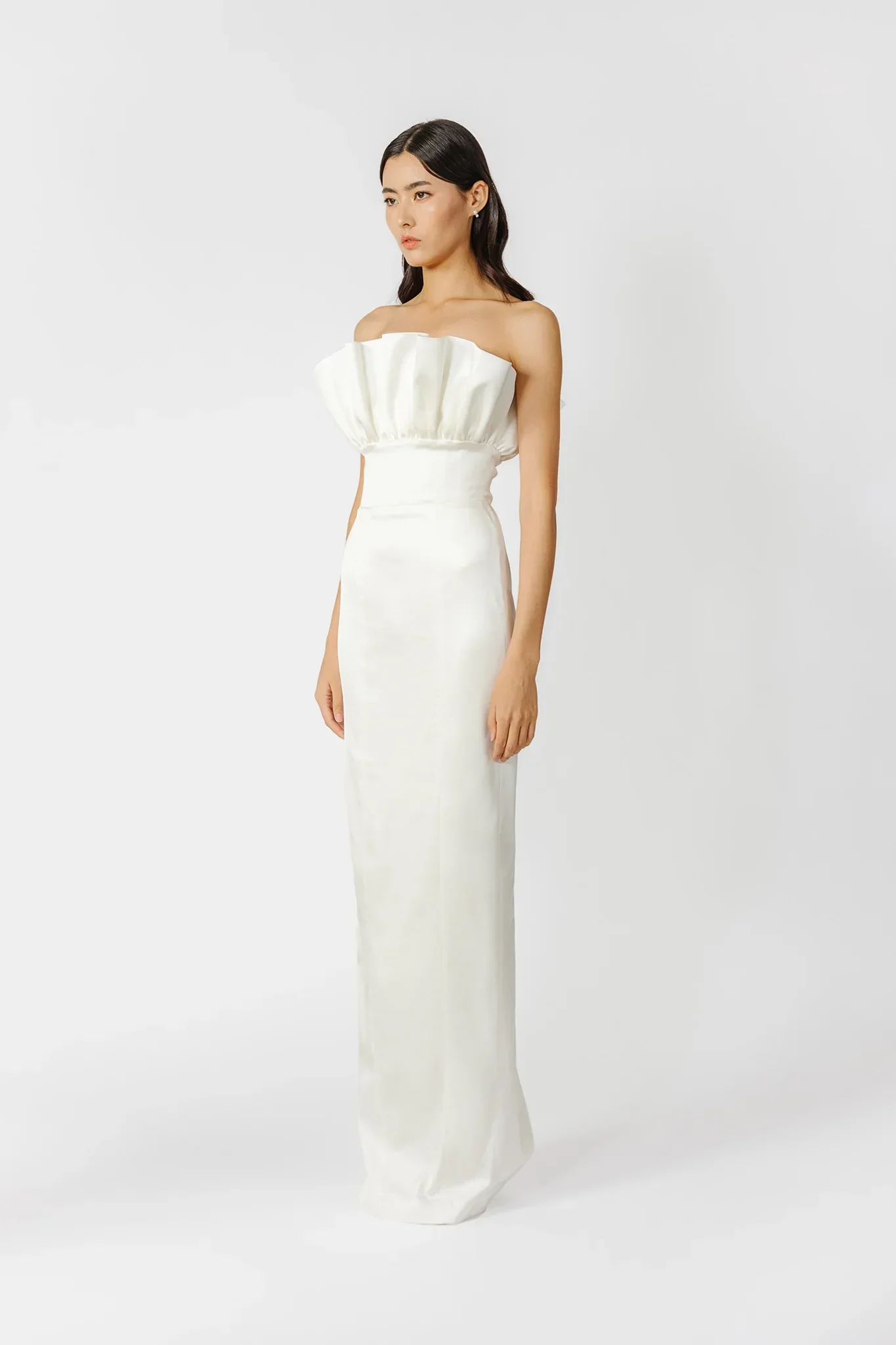 Noah Strapless Satin Gown - Image 3