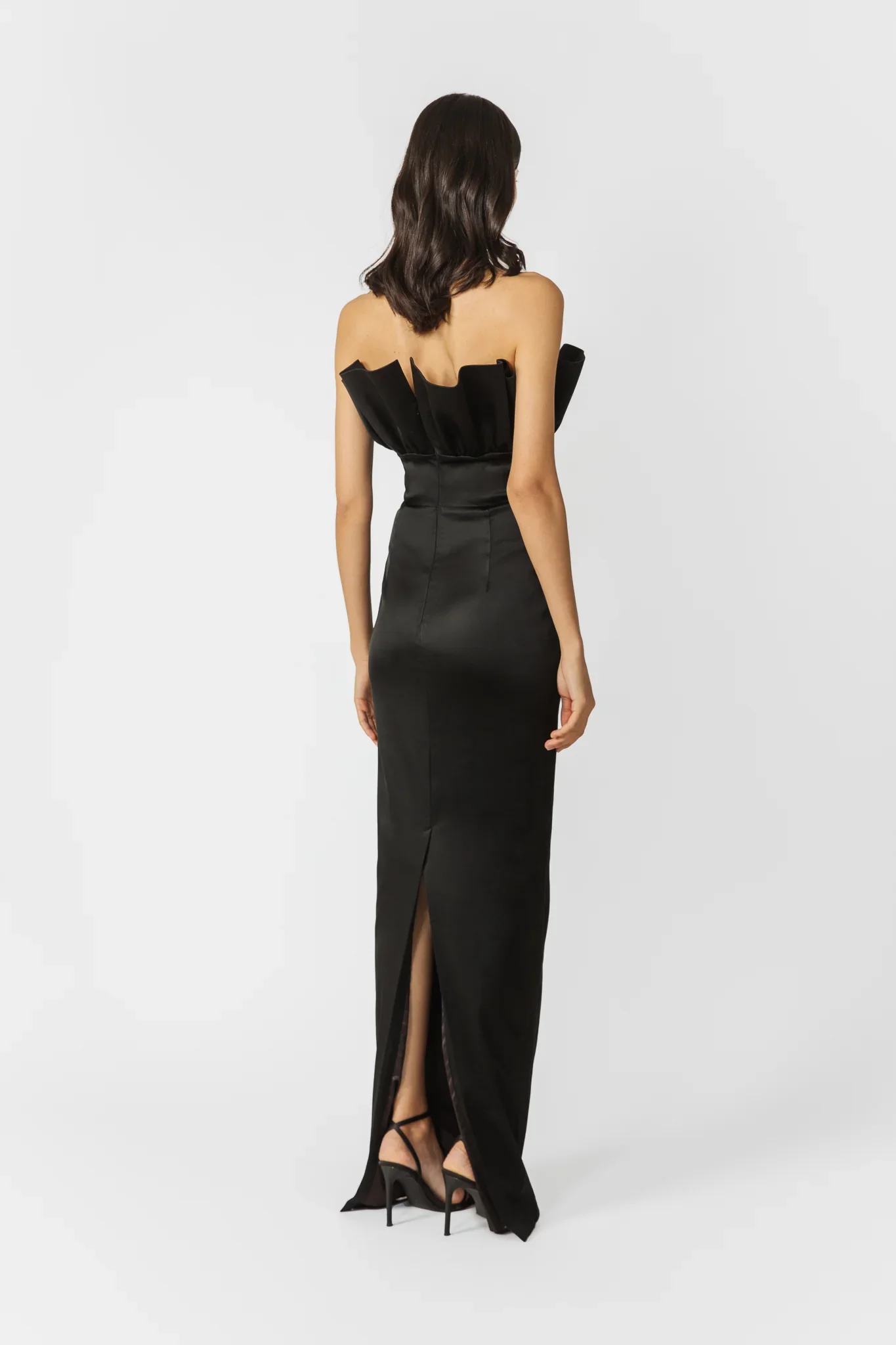 Noah Strapless Satin Gown - Image 3