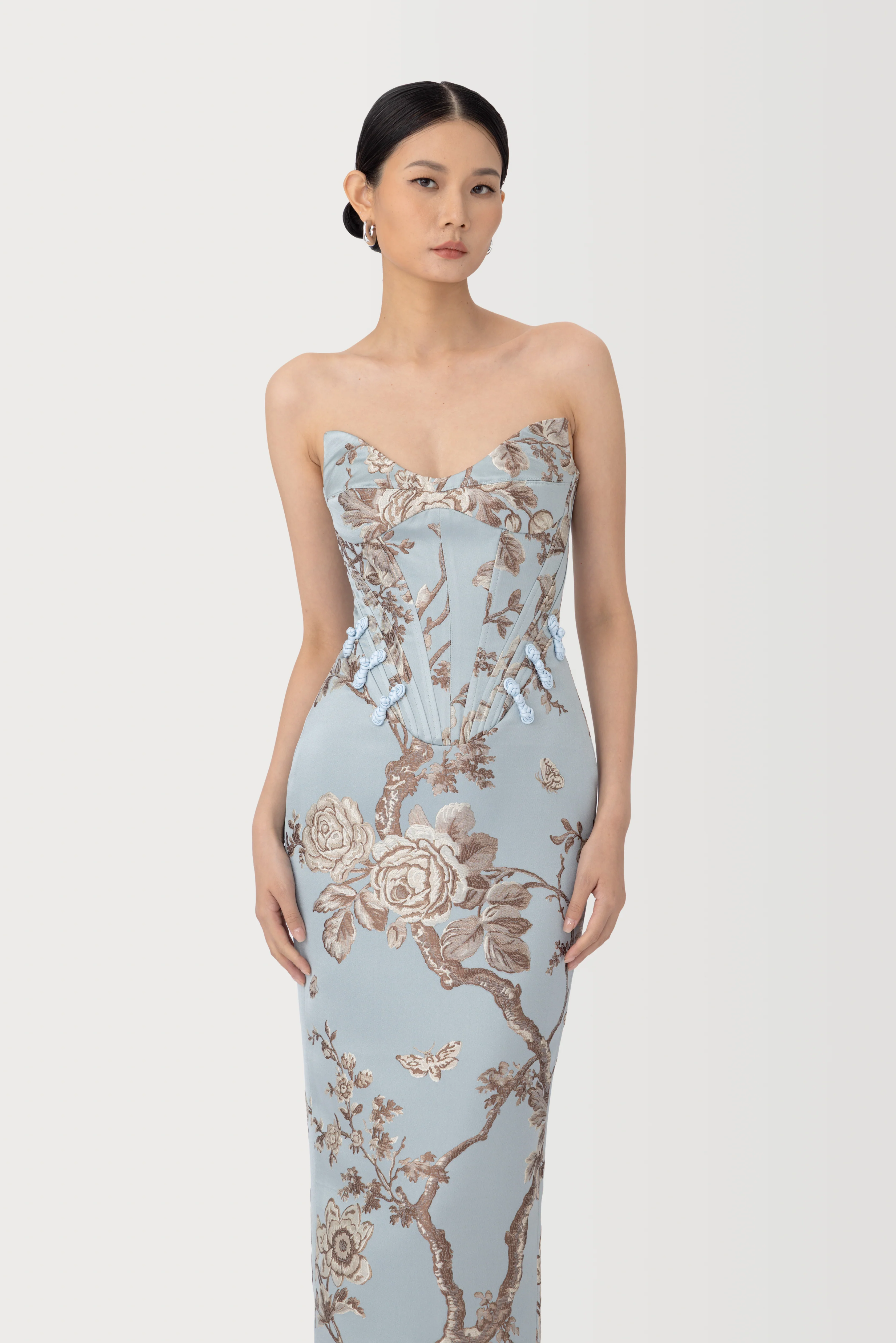 Novella Brocade Maxi Dress - Image 3