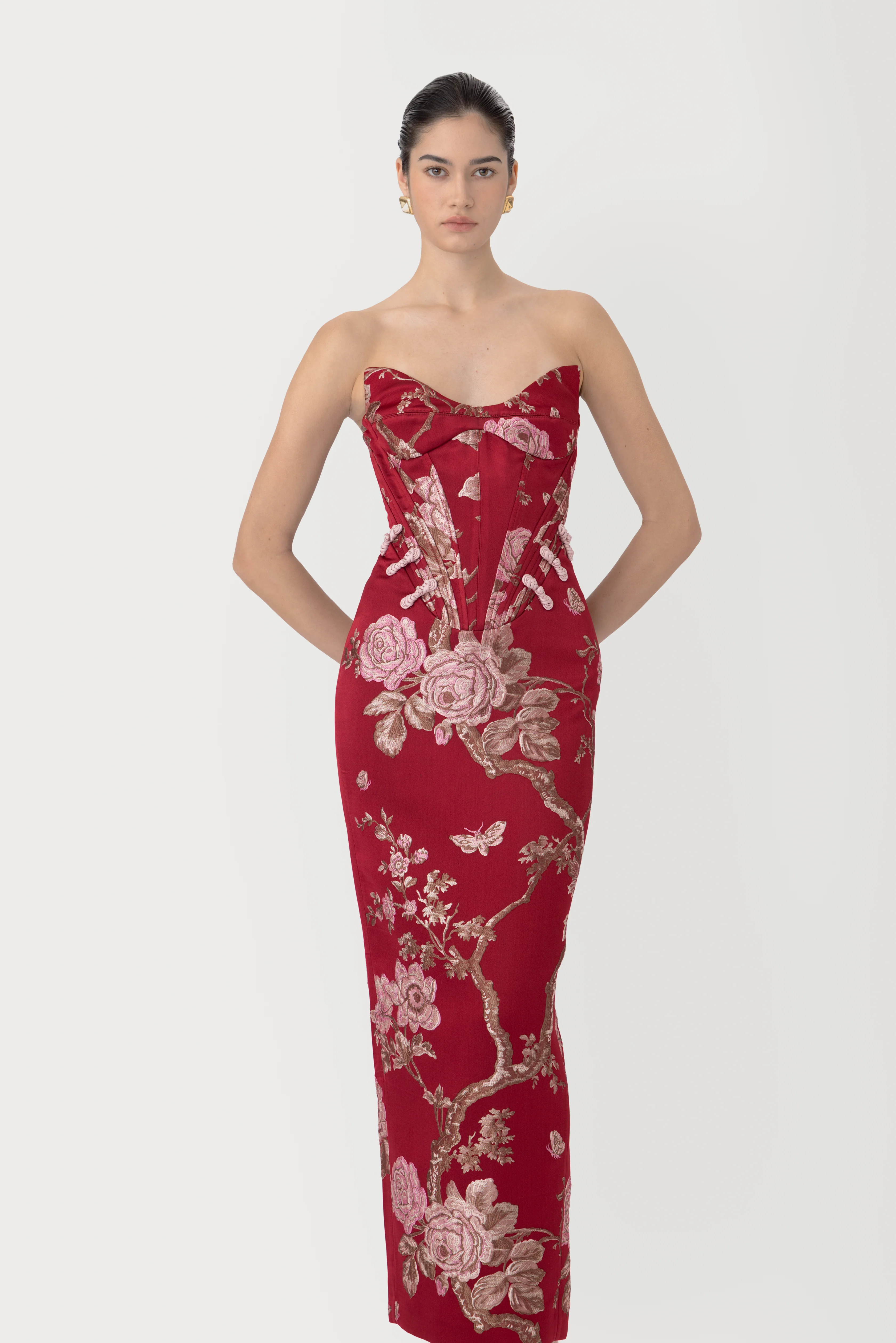 Novella Brocade Maxi Dress - Image 3
