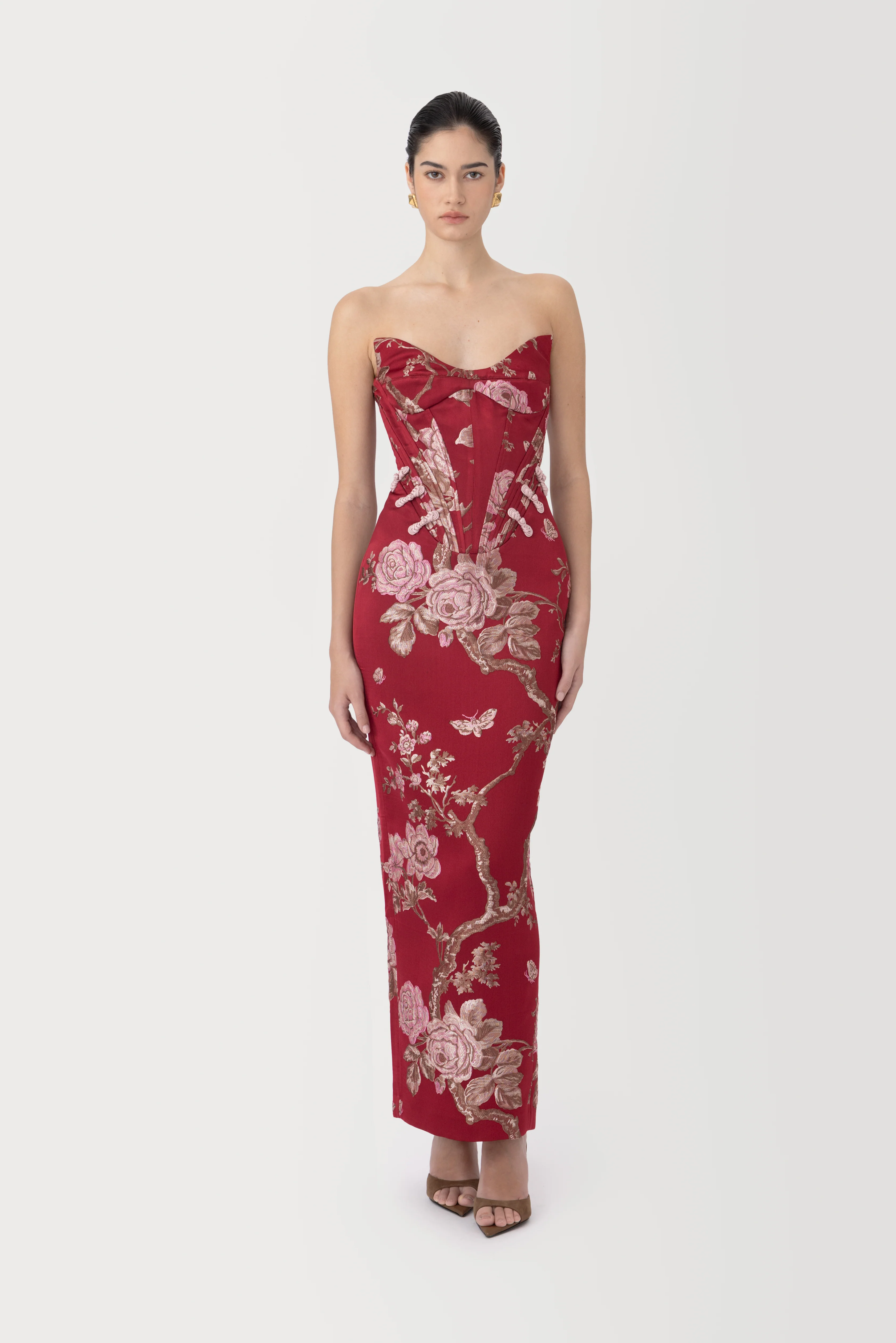 Novella Brocade Maxi Dress - Image 4