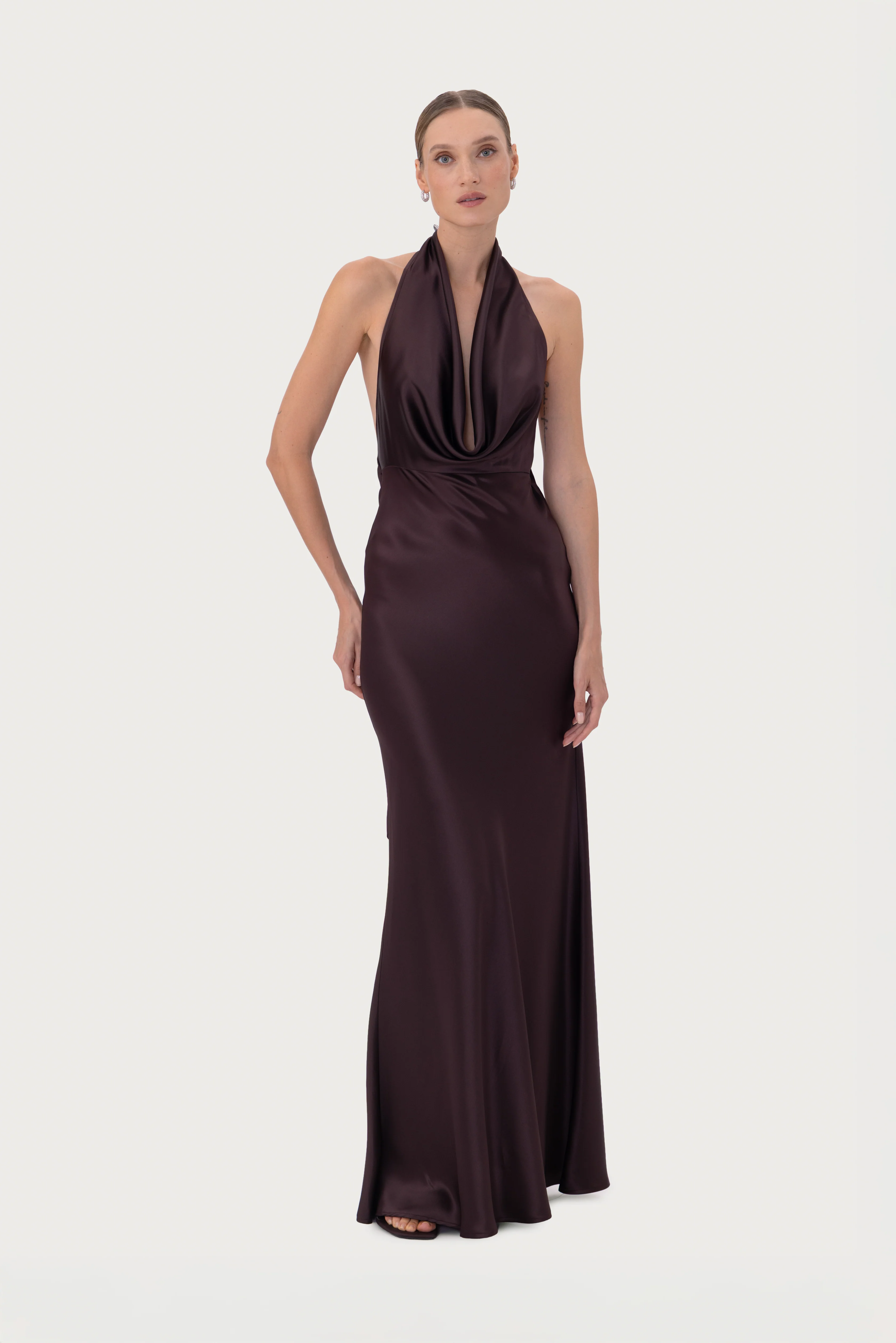 Pearl Satin Gown - Image 3