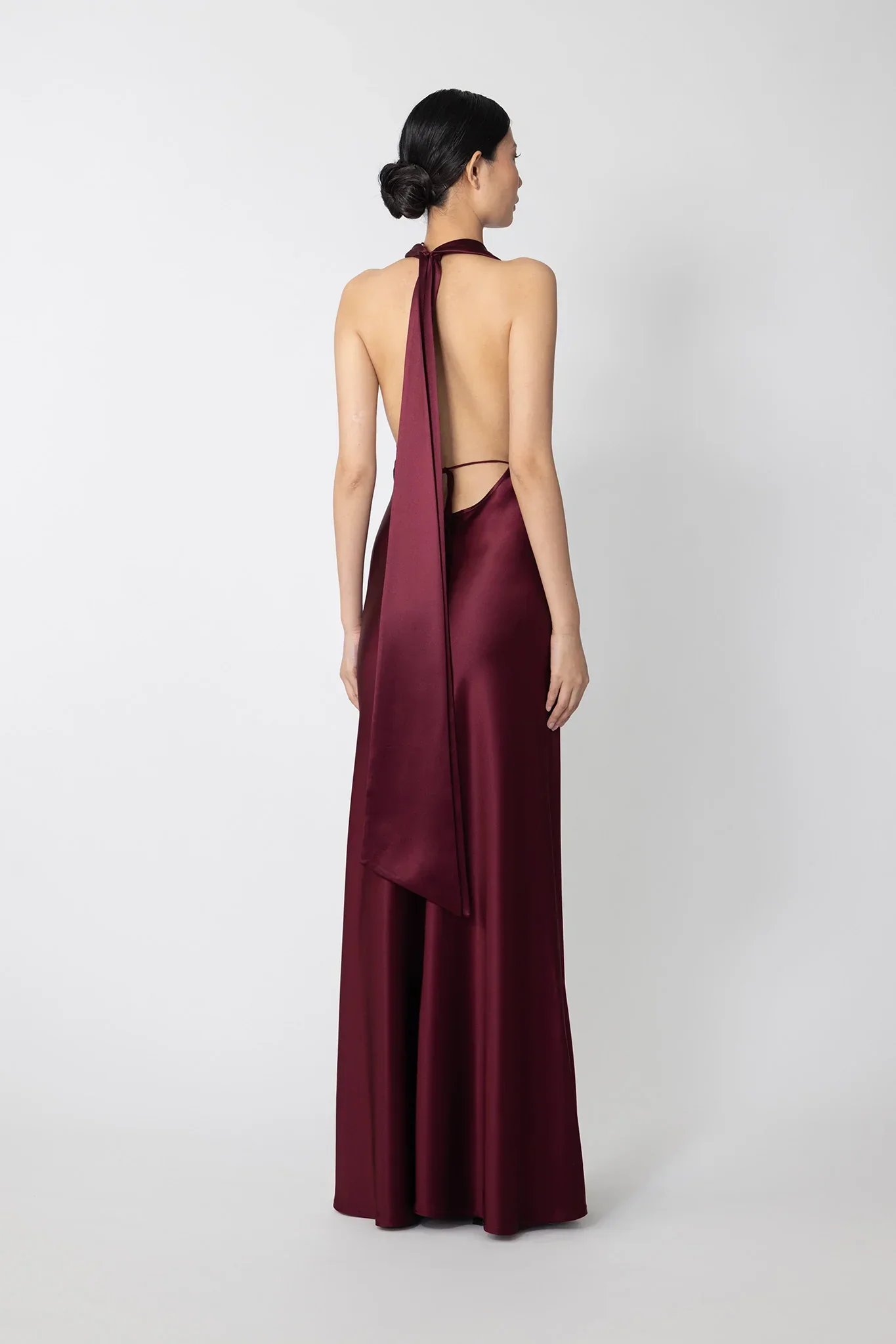 Pearl Satin Gown - Image 3
