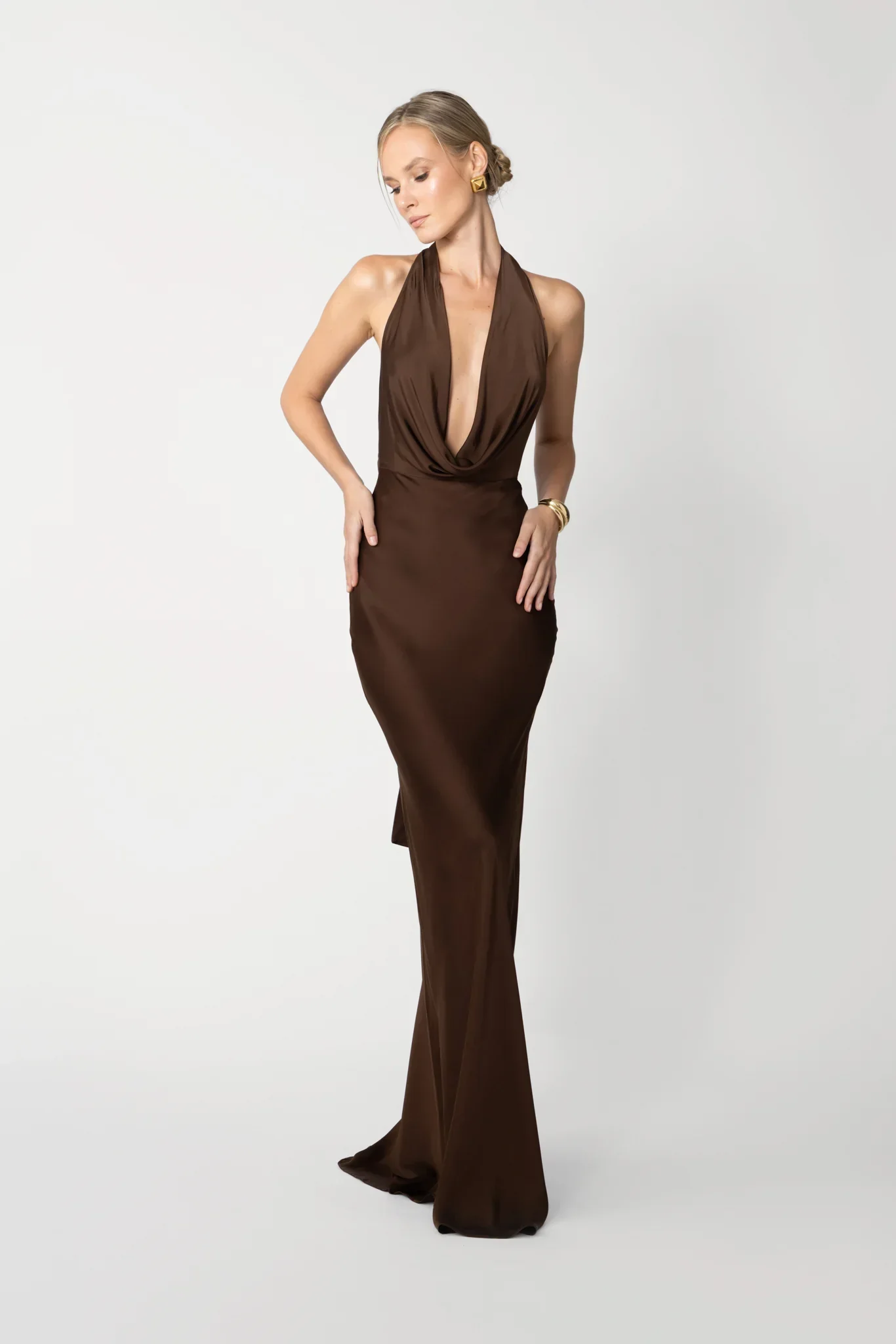 Pearl Charmeuse Satin Gown