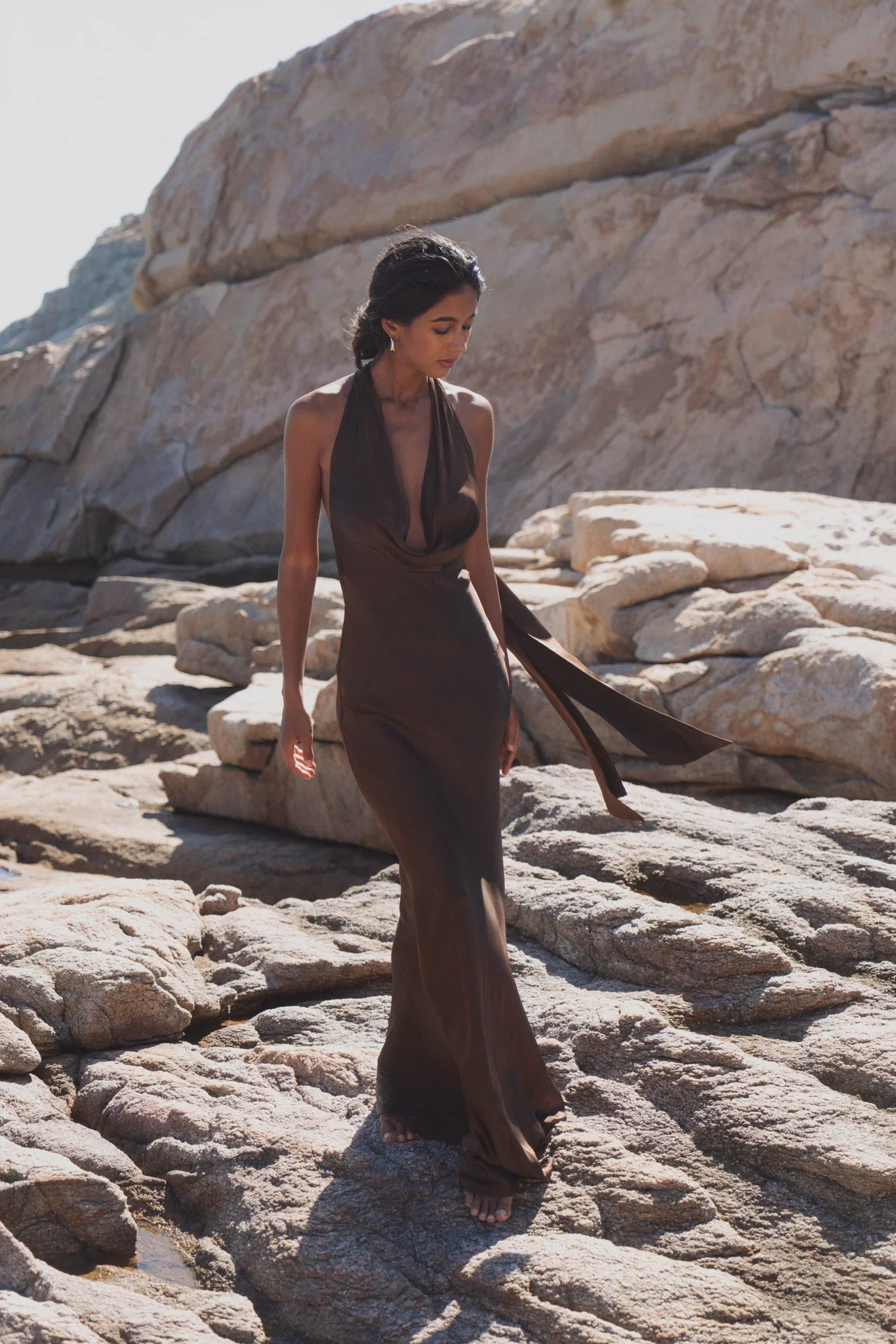 Pearl Charmeuse Satin Gown - Image 2