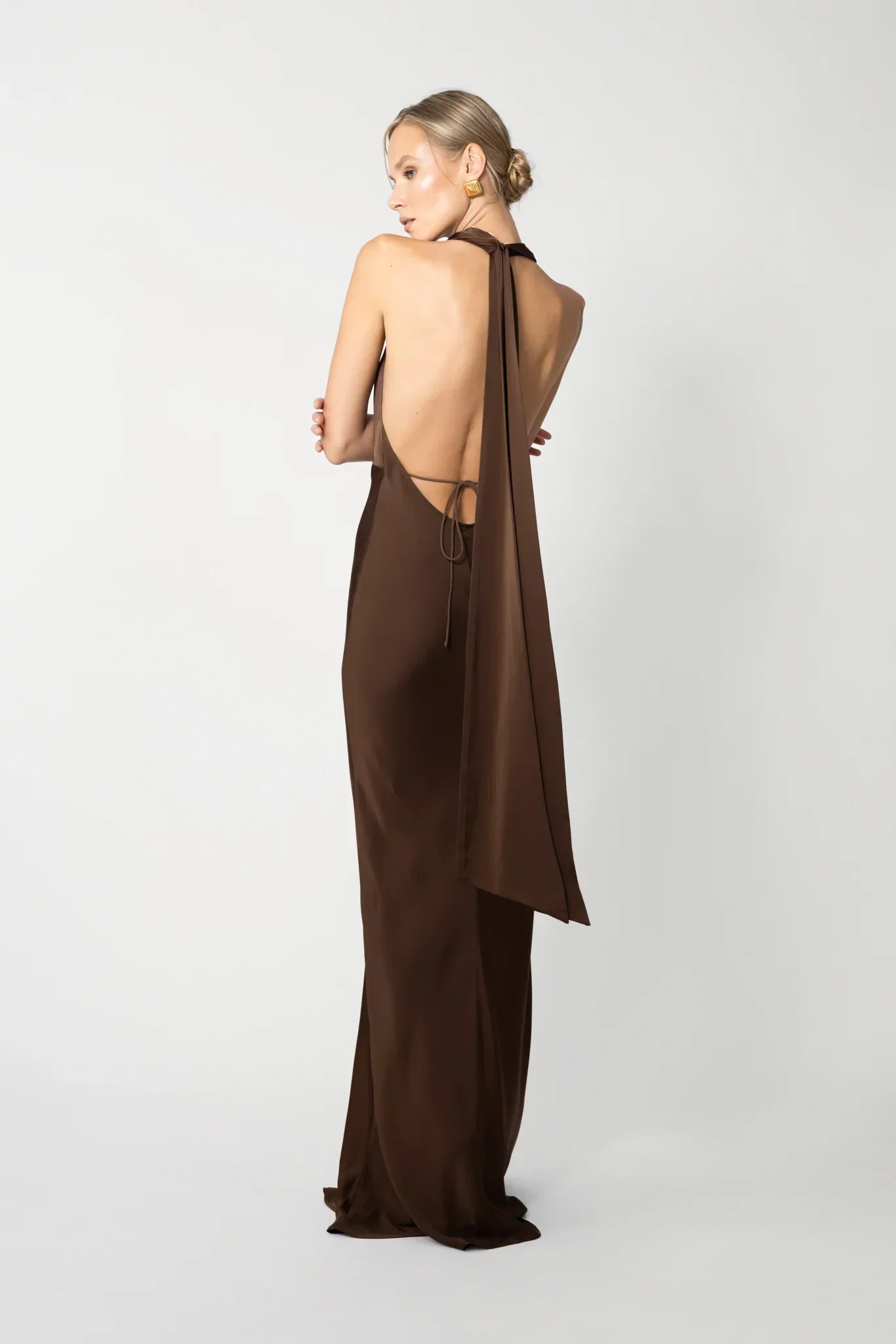 Pearl Charmeuse Satin Gown - Image 3