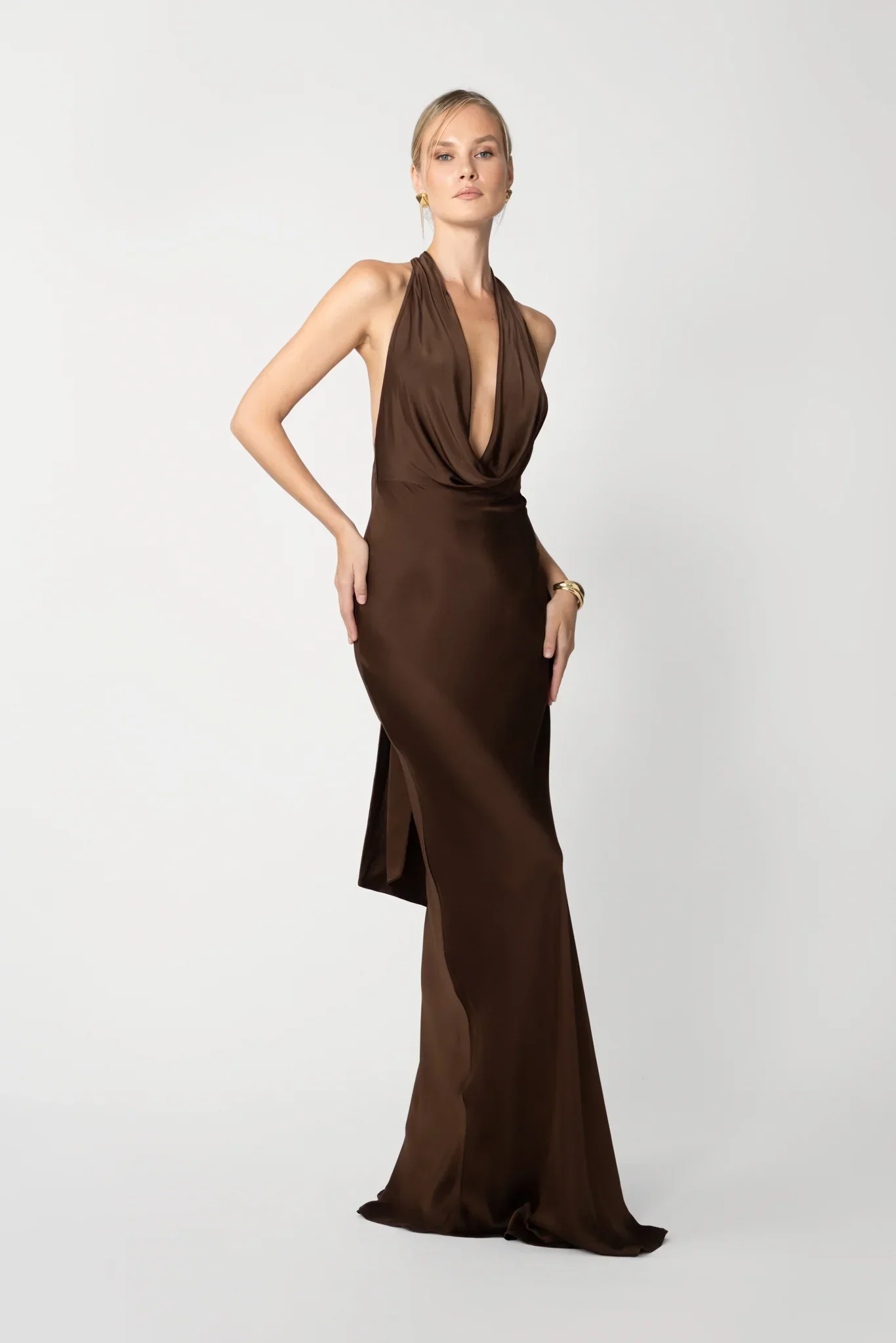 Pearl Charmeuse Satin Gown - Image 5
