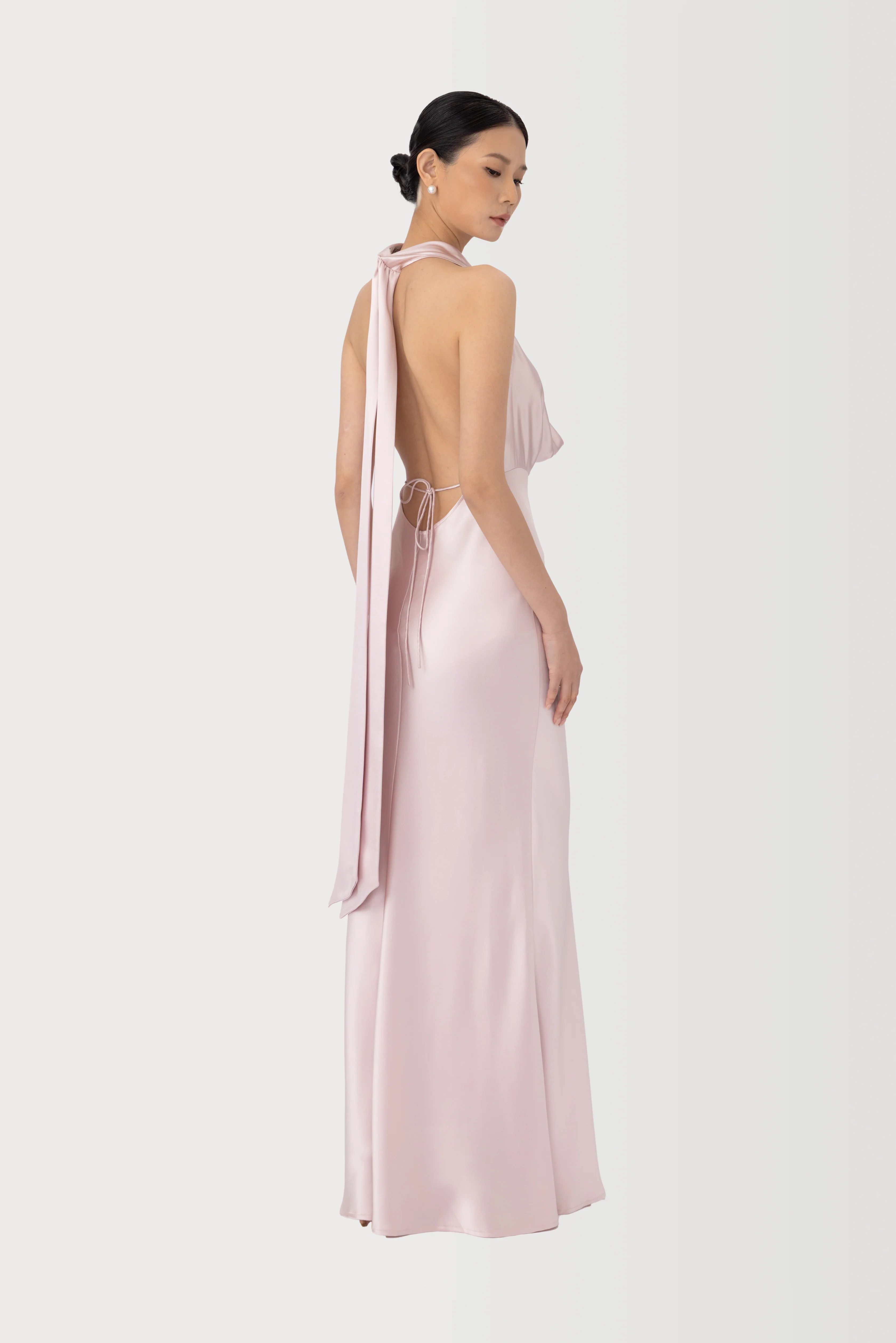 Pearl Satin Gown - Image 3
