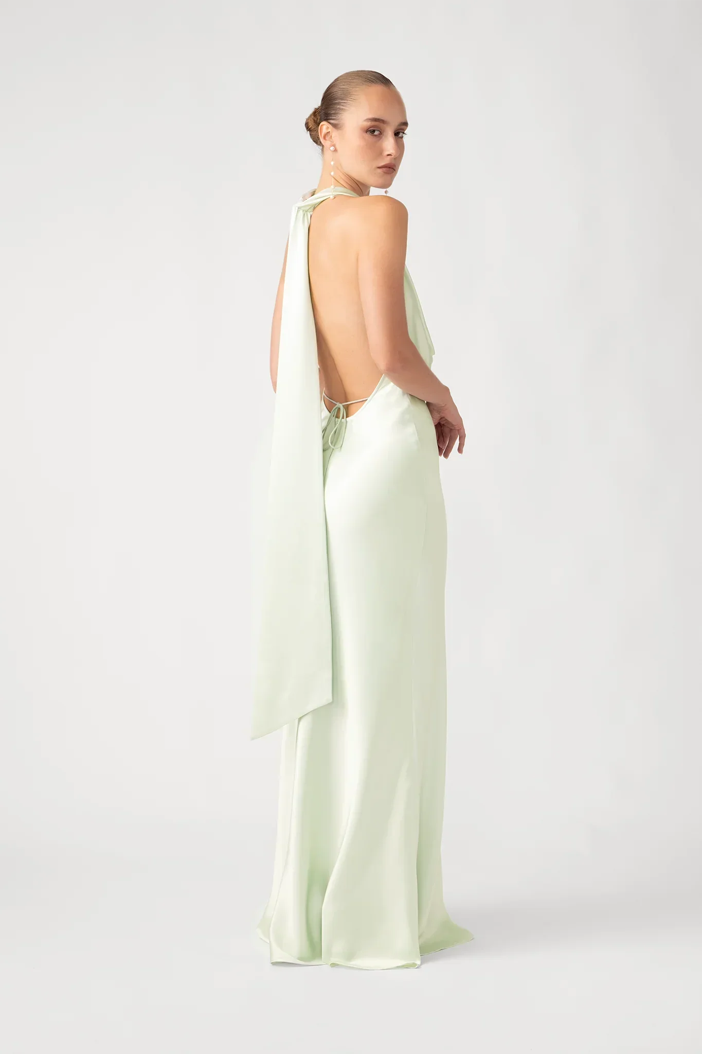 Pearl Satin Gown - Image 2