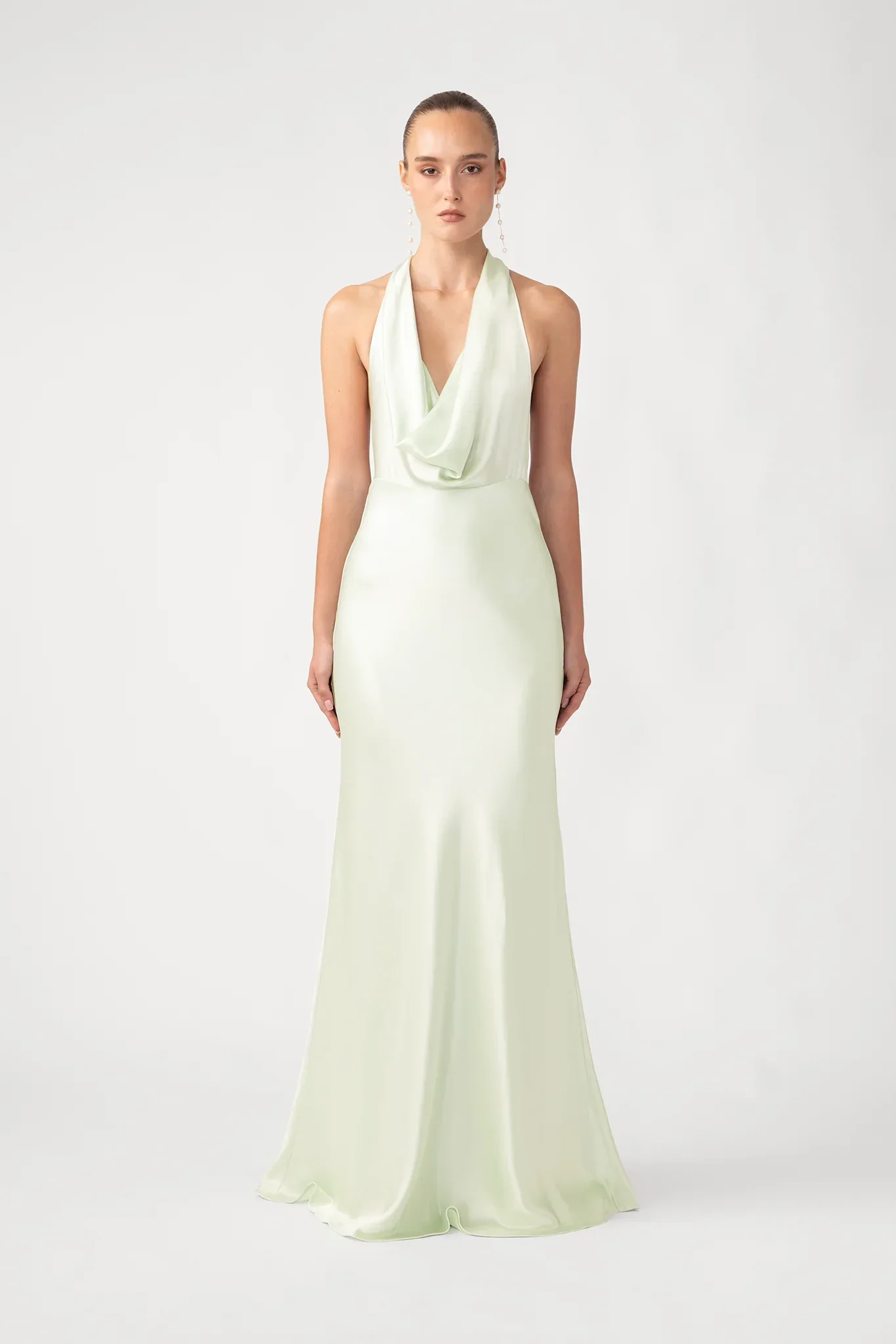 Pearl Satin Gown - Image 3