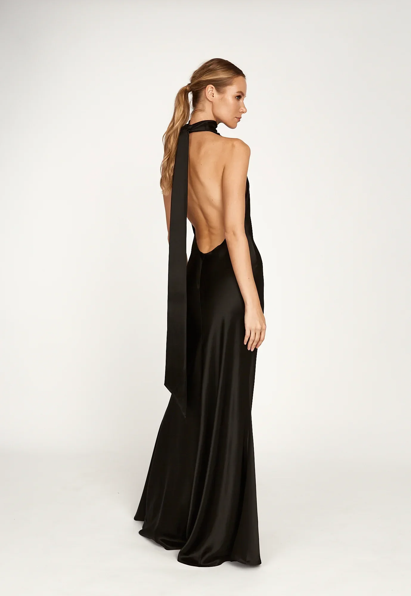 Penelope Backless Satin Gown - Image 5