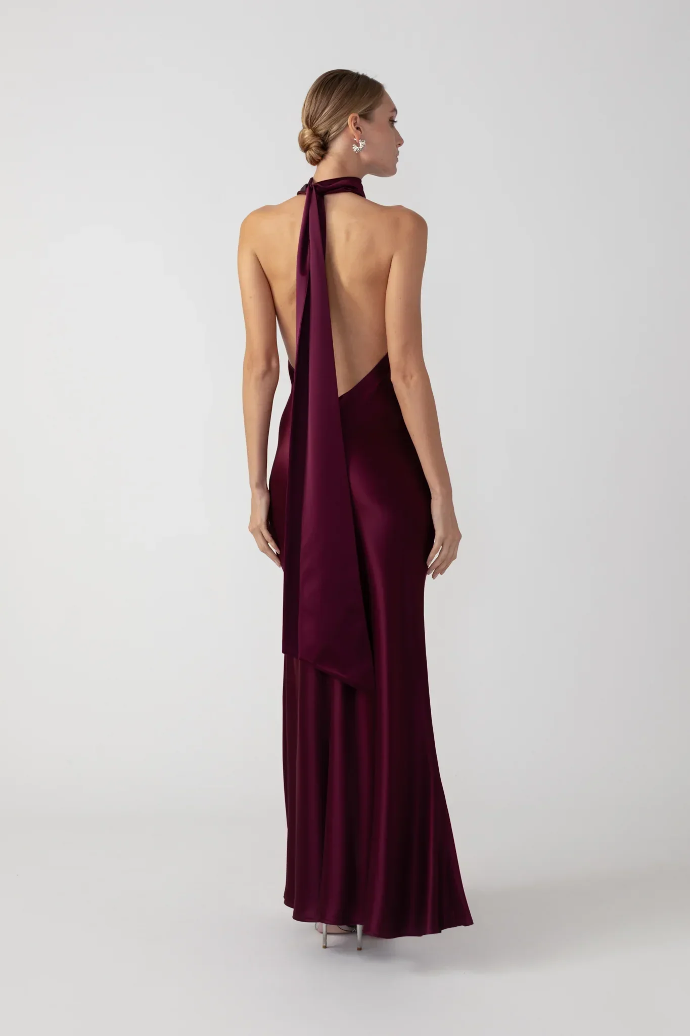 Penelope Backless Satin Gown - Image 4