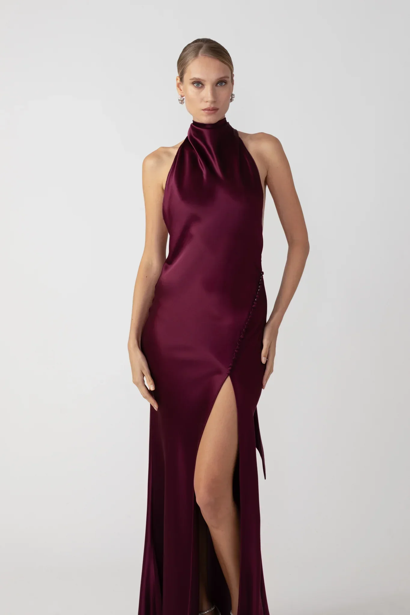 Penelope Backless Satin Gown - Image 5
