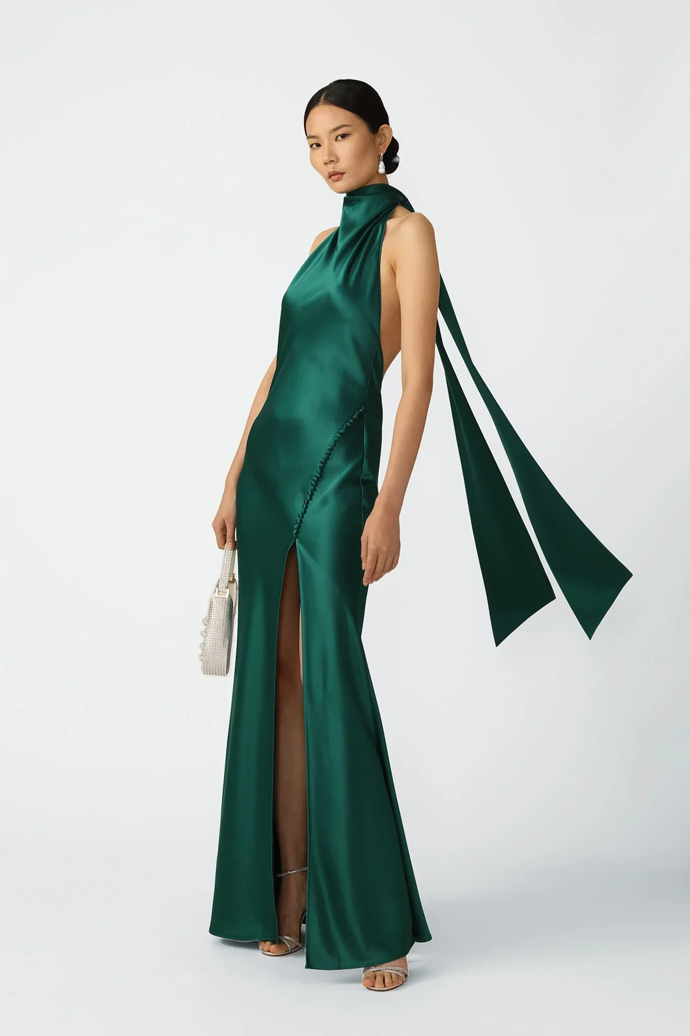 Penelope Backless Satin Gown - Image 5