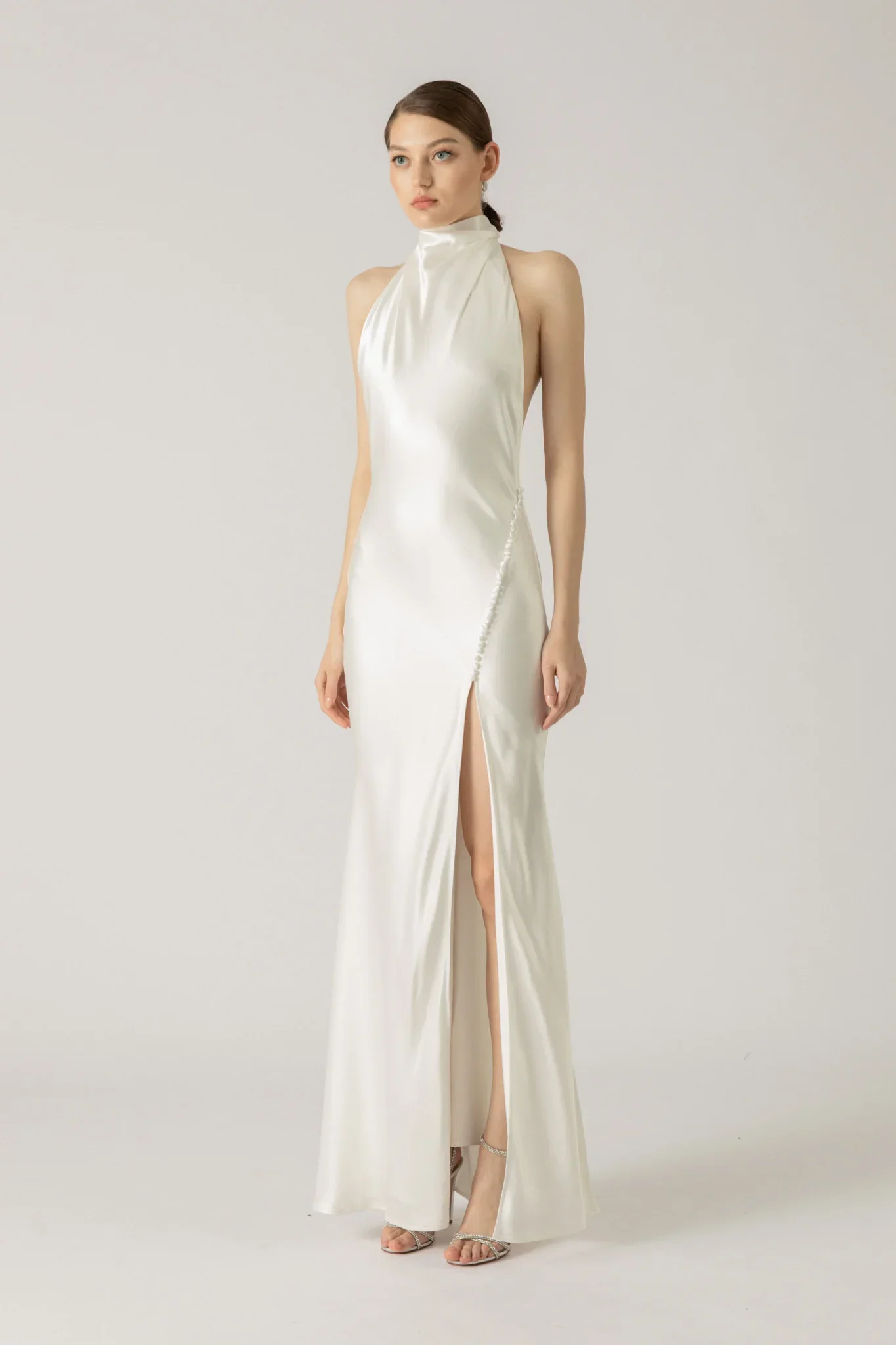 Penelope Backless Satin Gown - Image 4