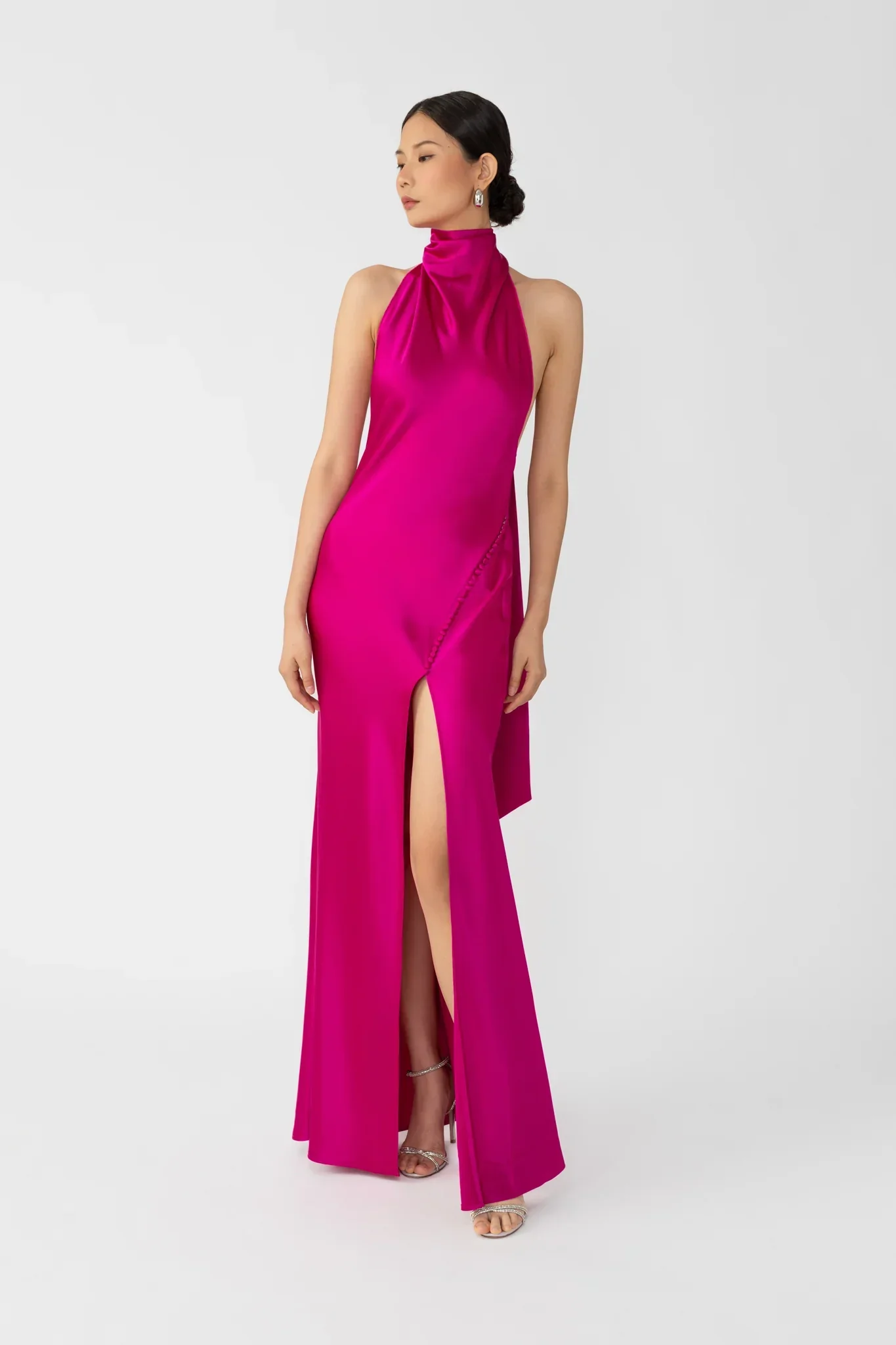 Penelope Backless Satin Gown - Image 3