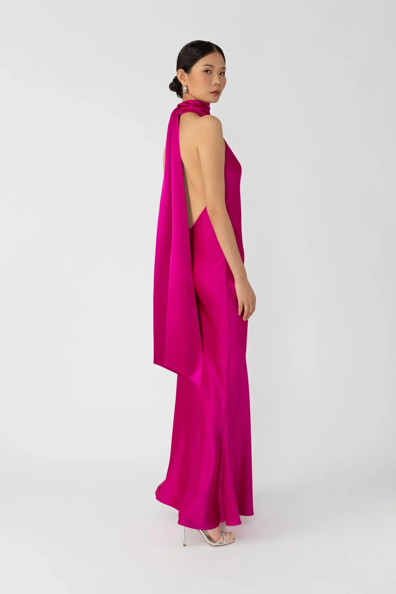 Penelope Backless Satin Gown - Image 5