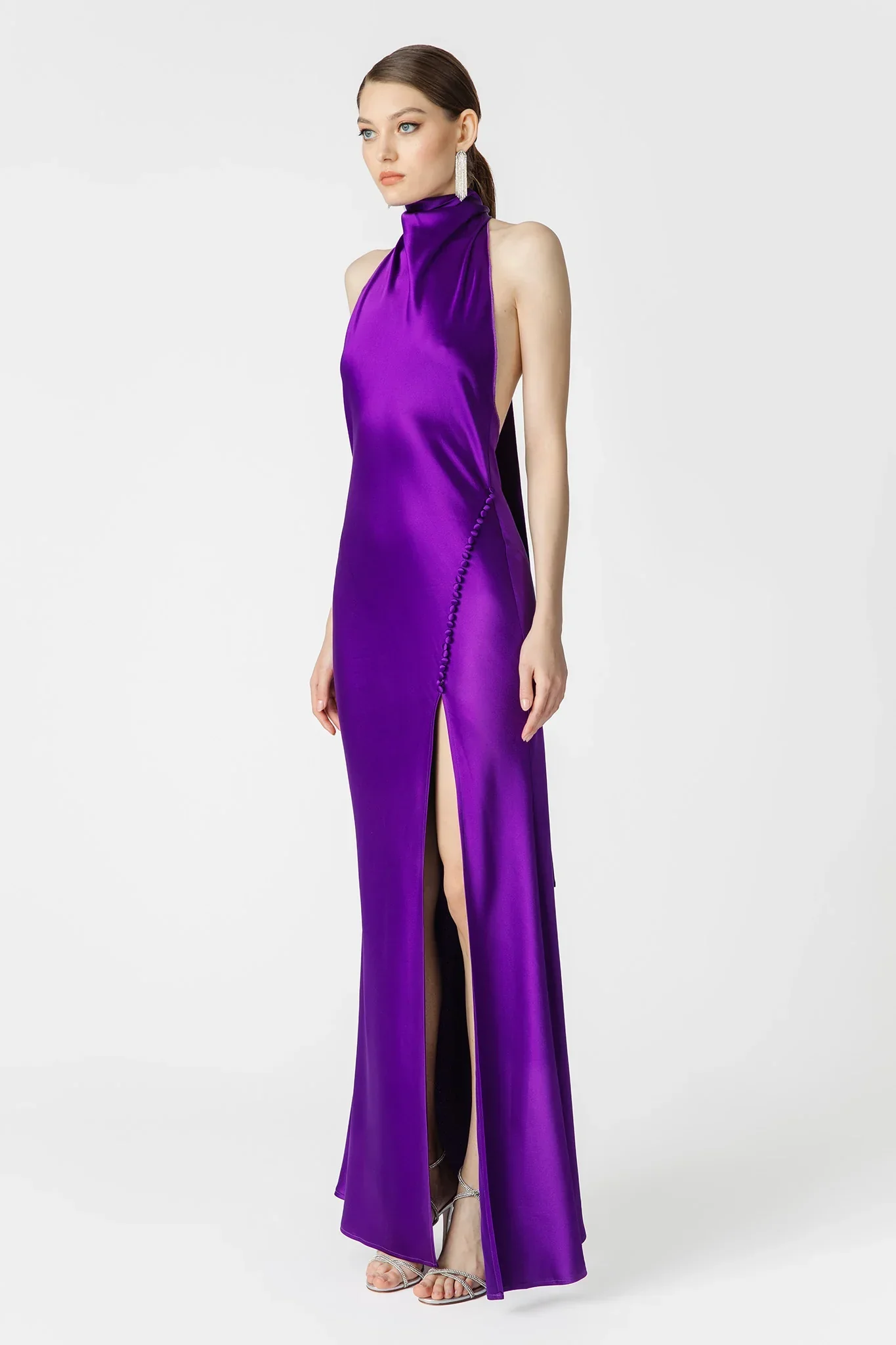 Penelope Backless Satin Gown - Image 4