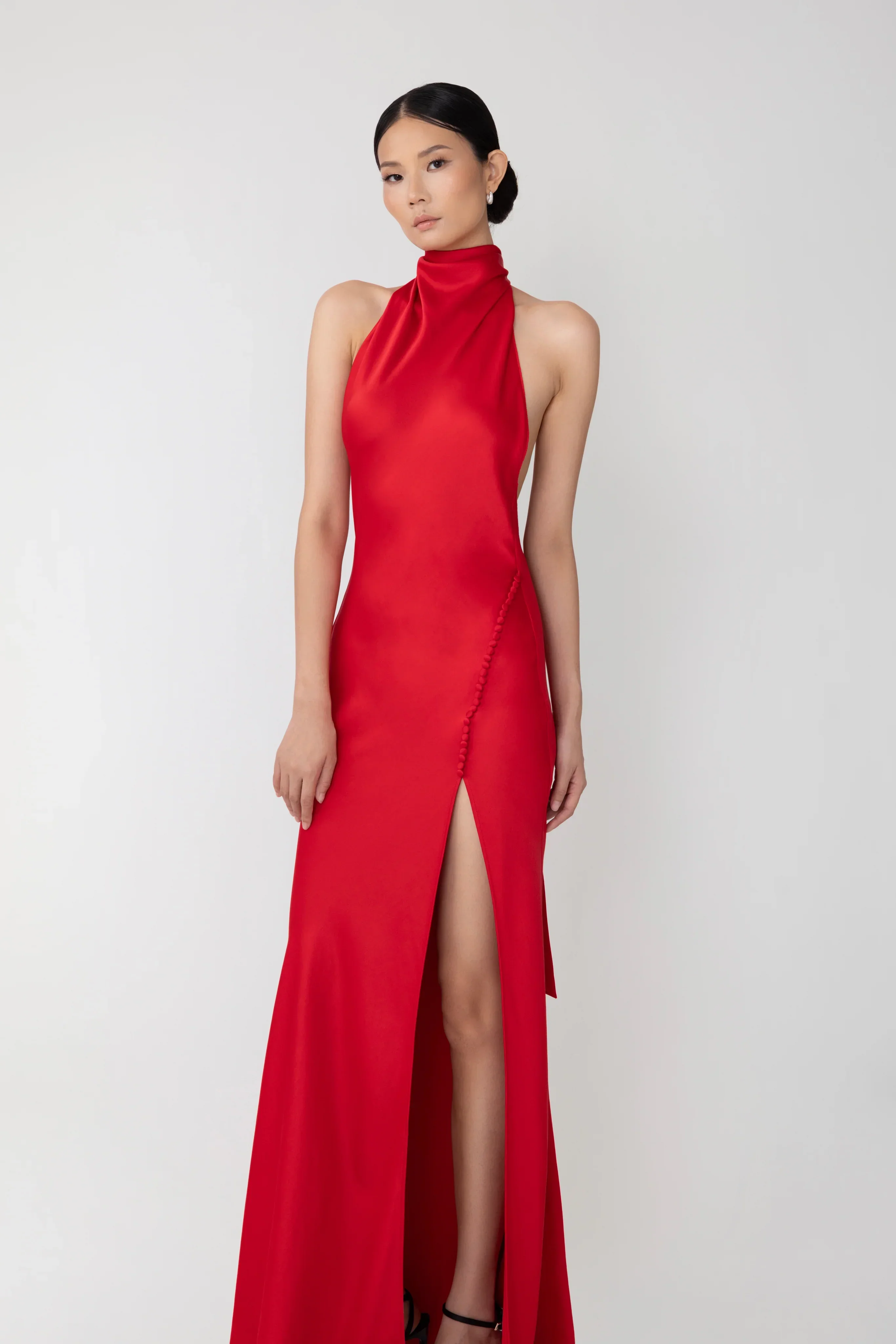 Penelope Backless Satin Gown - Image 5