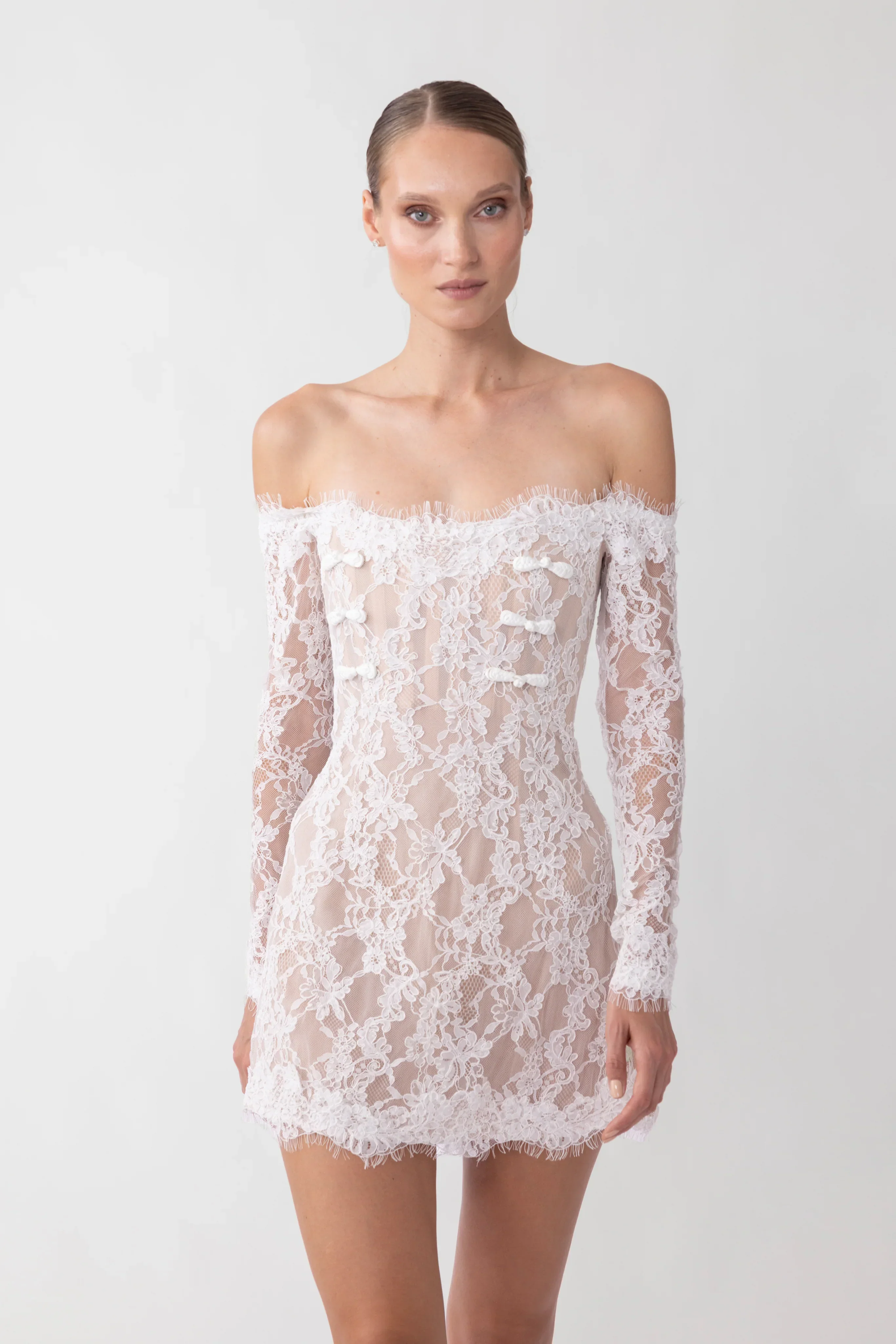 Rachael Lace Mini Dress - Image 4