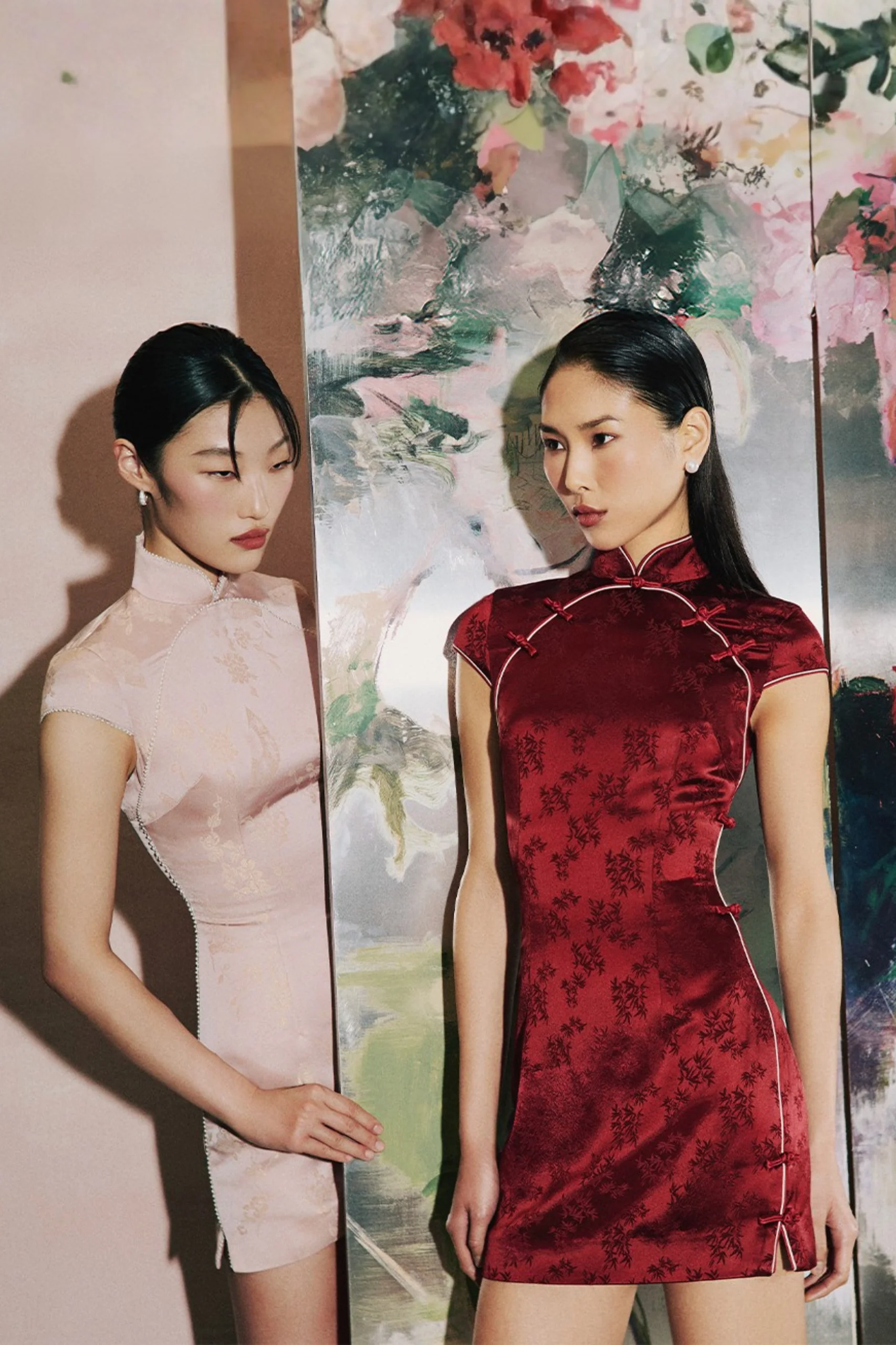 Ren Satin Jacquard Dress - Image 2