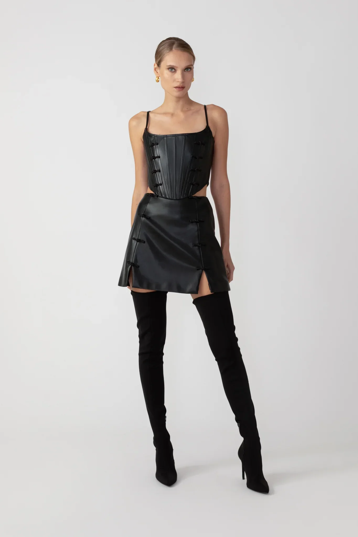 Sadie Faux Leather Skirt - Image 2