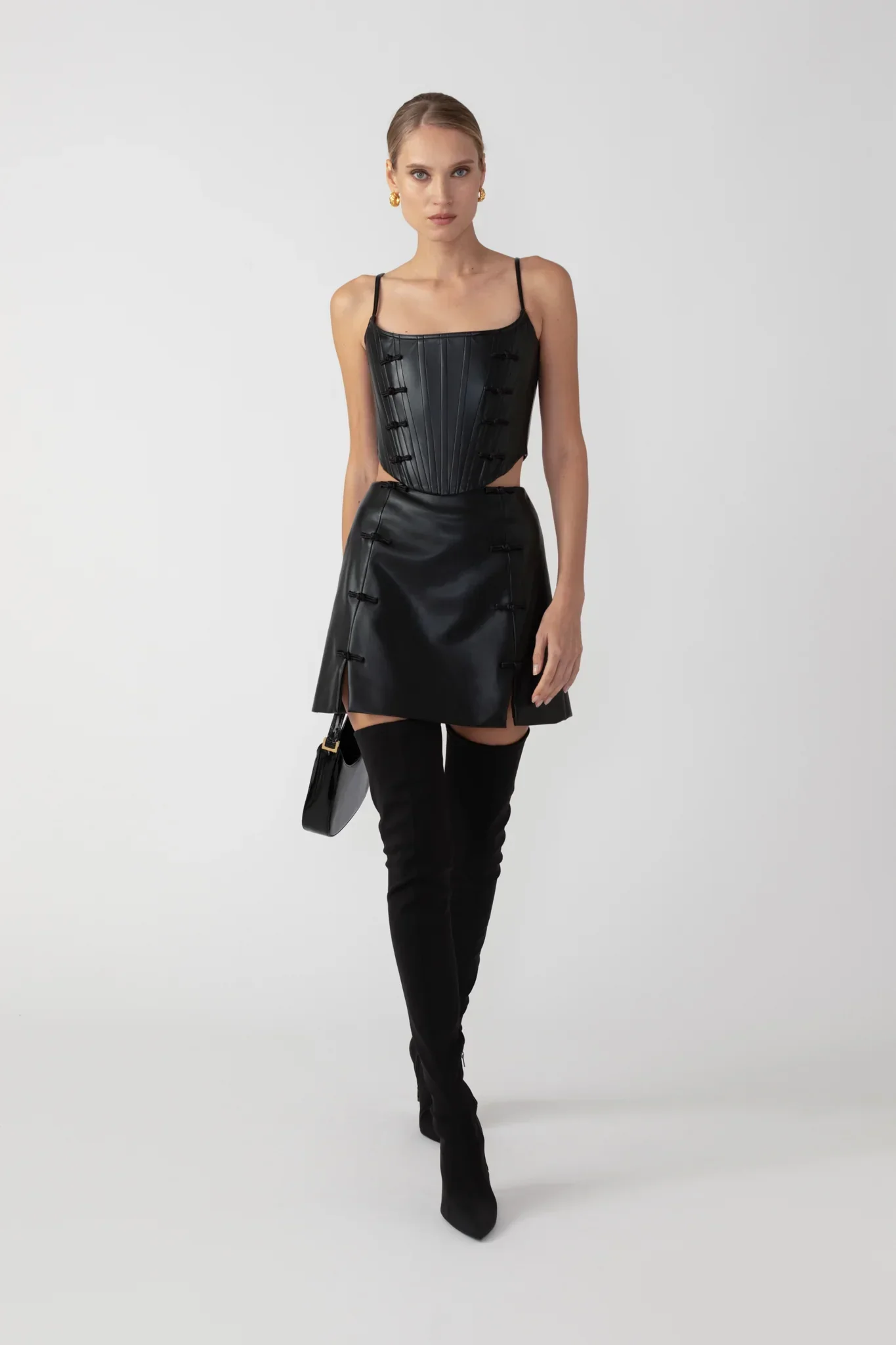 Sadie Faux Leather Skirt - Image 4