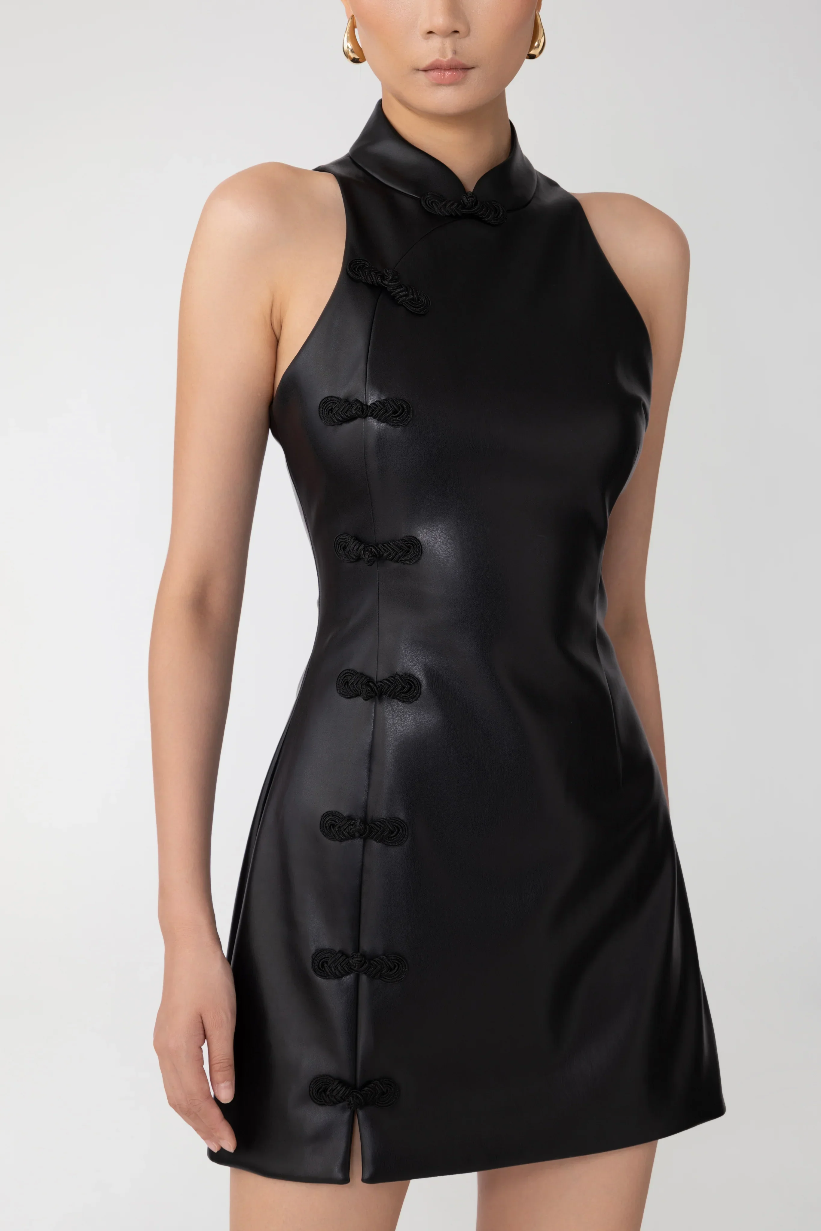 Sharon Faux Leather Mini Dress - Image 4