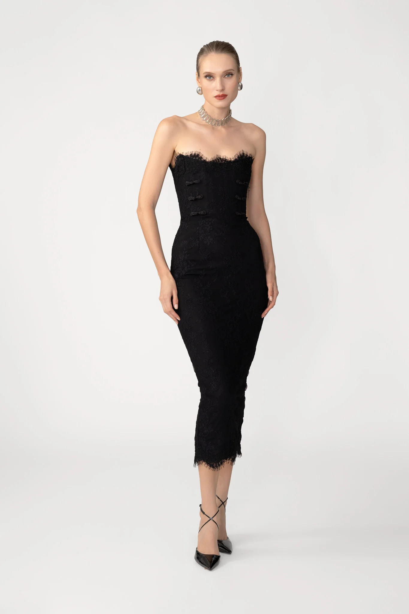 Sofina Lace Midi Dress - Image 2