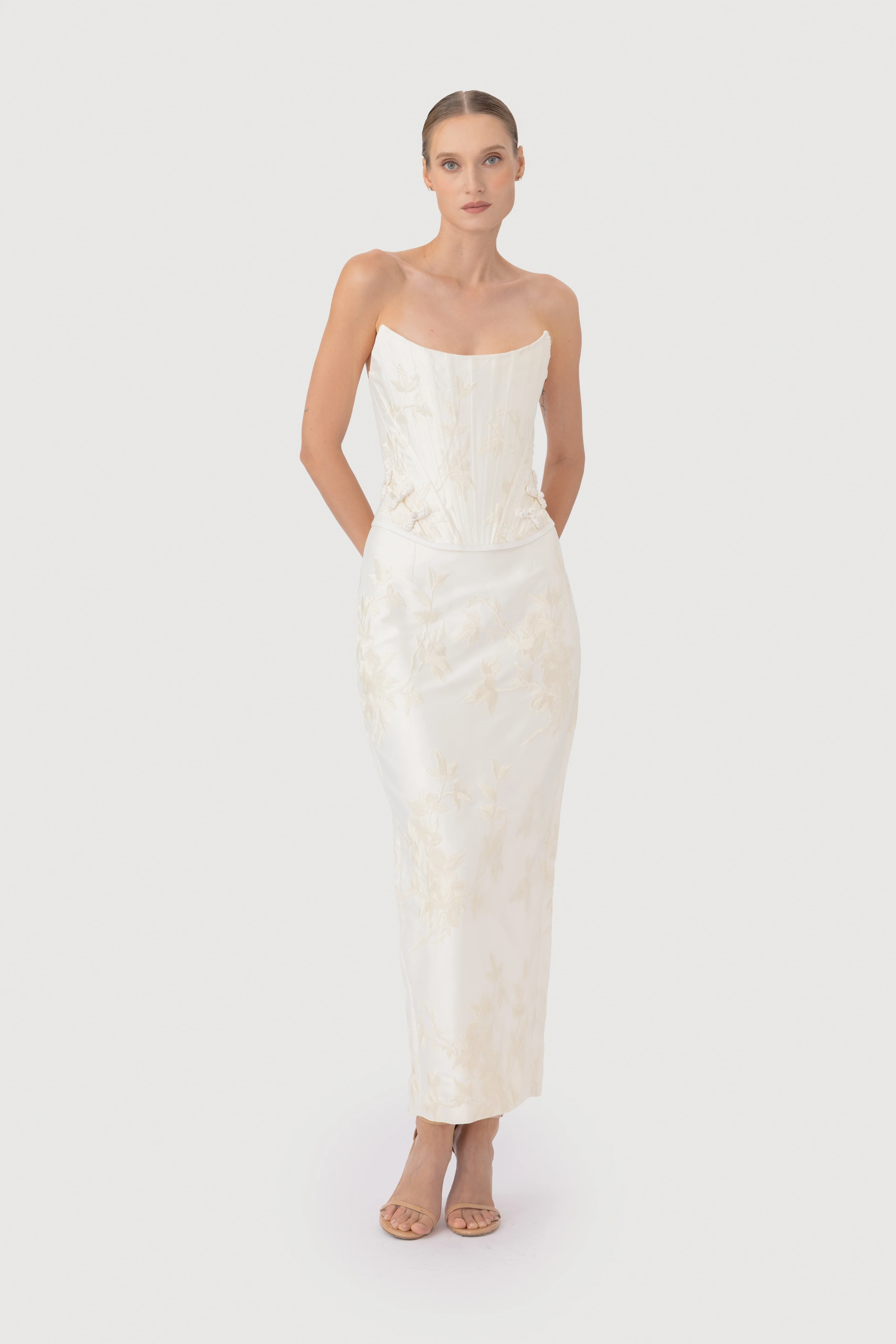 Sutton Embroidered Corset Top - Image 3