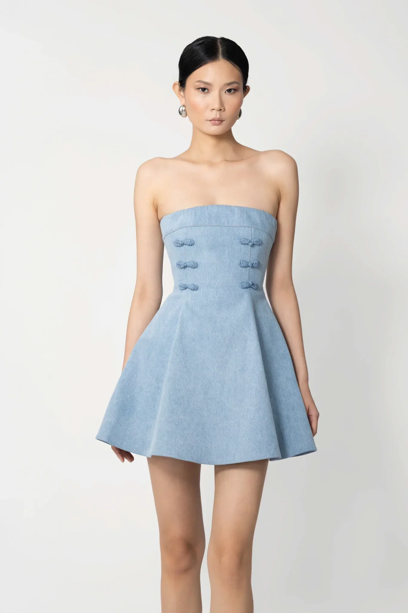 Tai Denim Mini Dress - Image 3