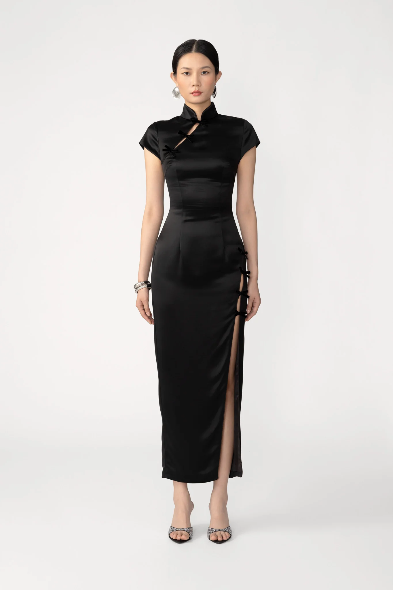 Tamara Satin Midi Dress - Image 4