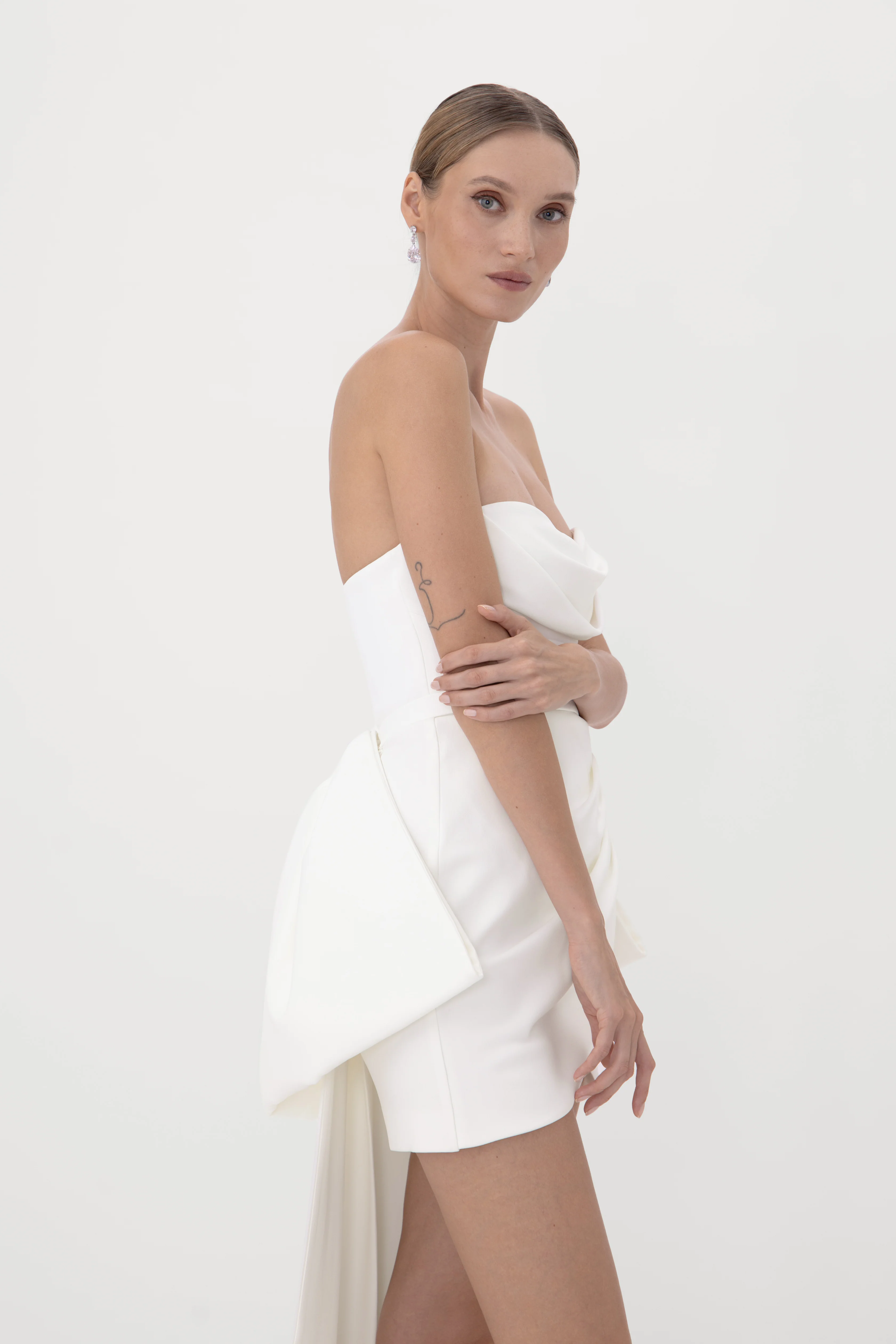 Thea Crepe Mini Dress - Image 4